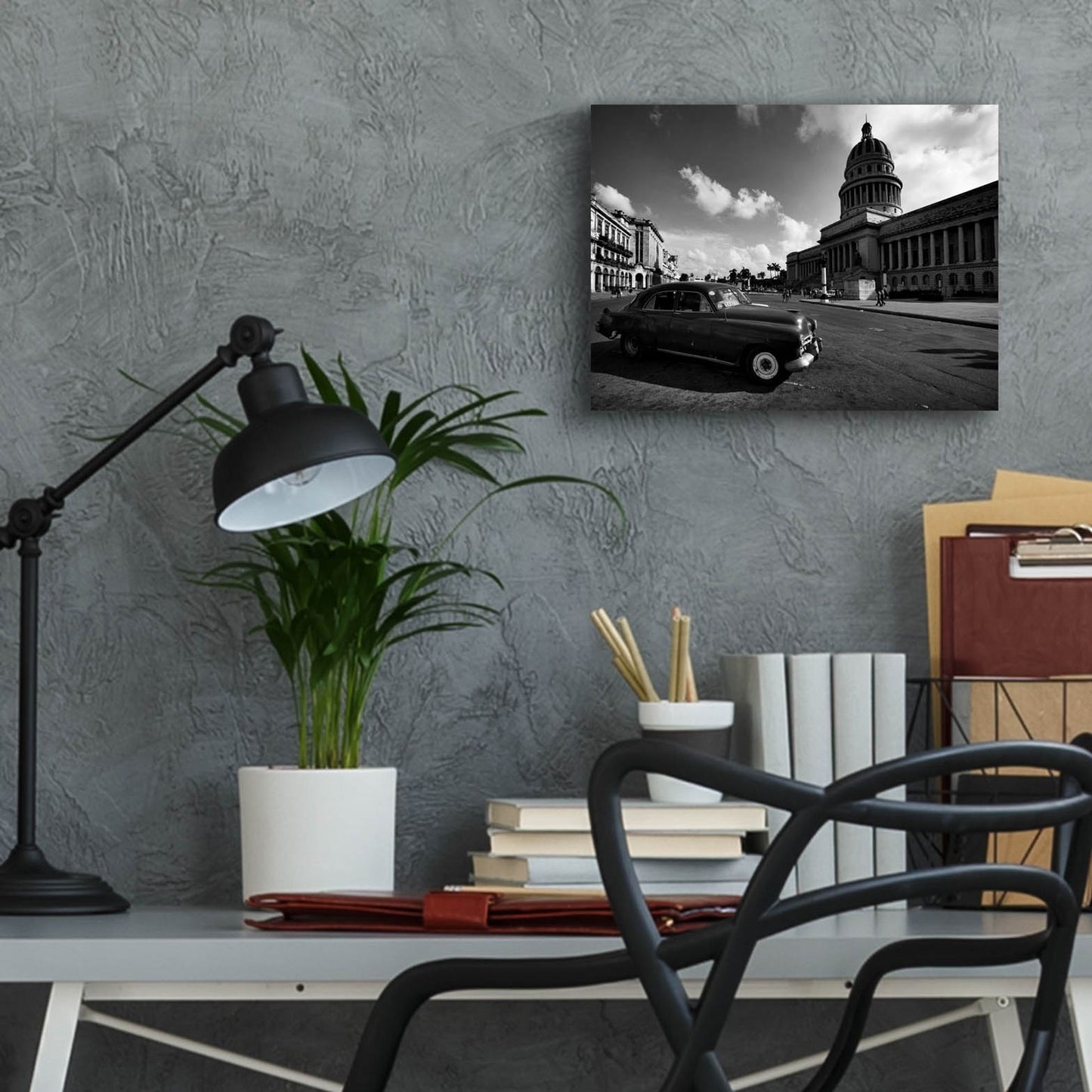 Epic Art 'Old Car BW' by Istvan Nagy, Acrylic Glass Wall Art,16x12