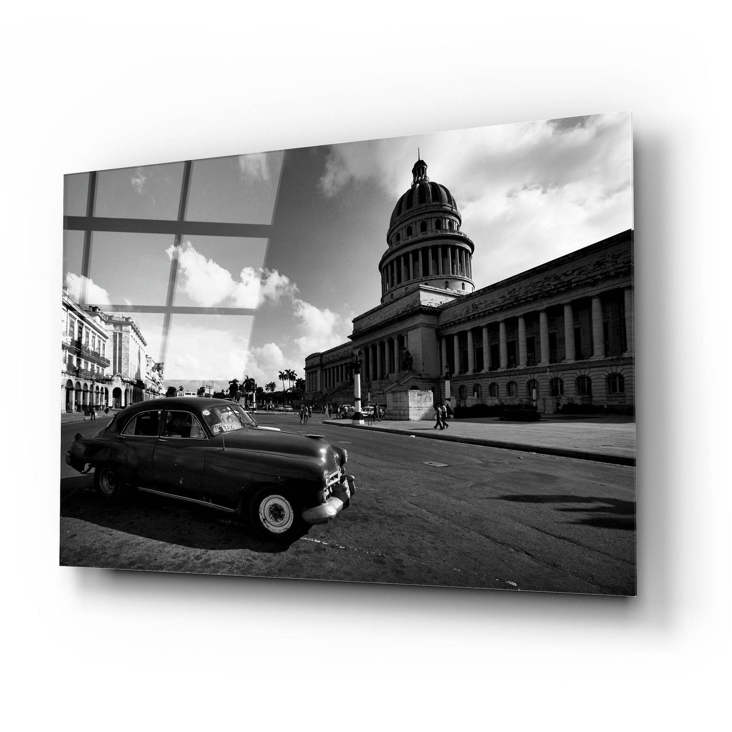 Epic Art 'Old Car BW' by Istvan Nagy, Acrylic Glass Wall Art,24x16