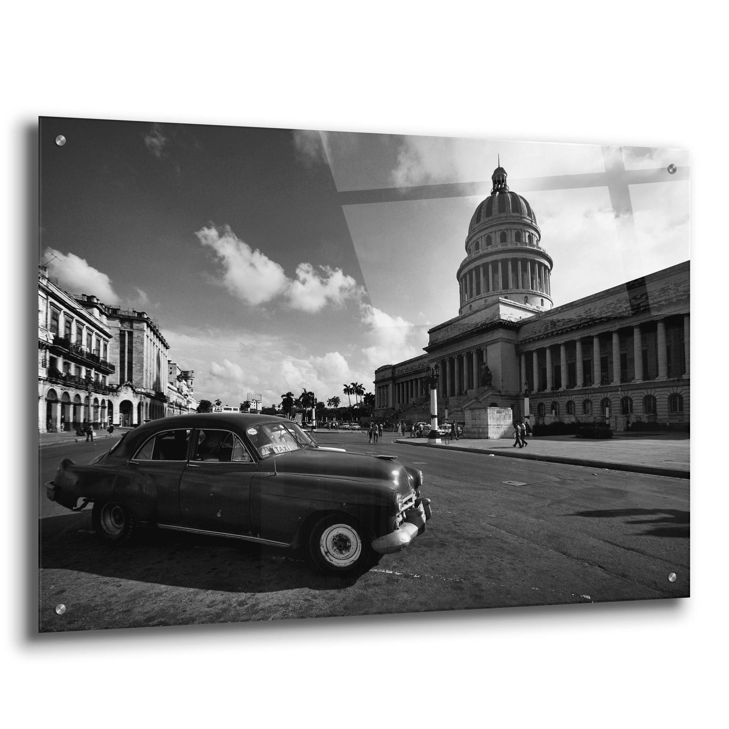 Epic Art 'Old Car BW' by Istvan Nagy, Acrylic Glass Wall Art,36x24