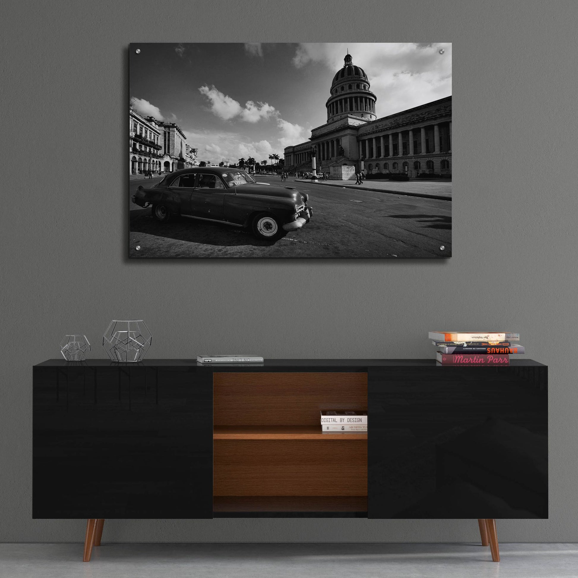 Epic Art 'Old Car BW' by Istvan Nagy, Acrylic Glass Wall Art,36x24