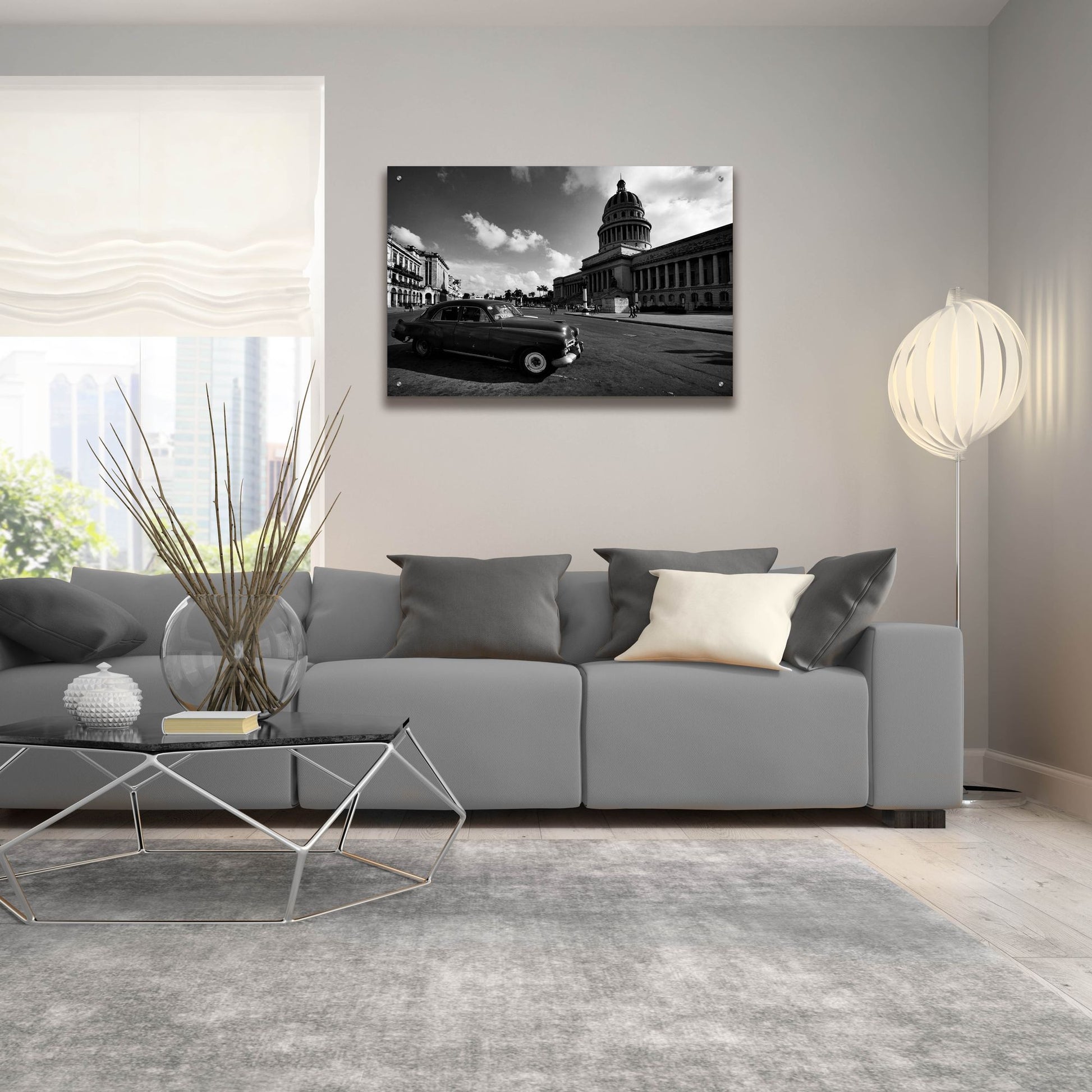 Epic Art 'Old Car BW' by Istvan Nagy, Acrylic Glass Wall Art,36x24