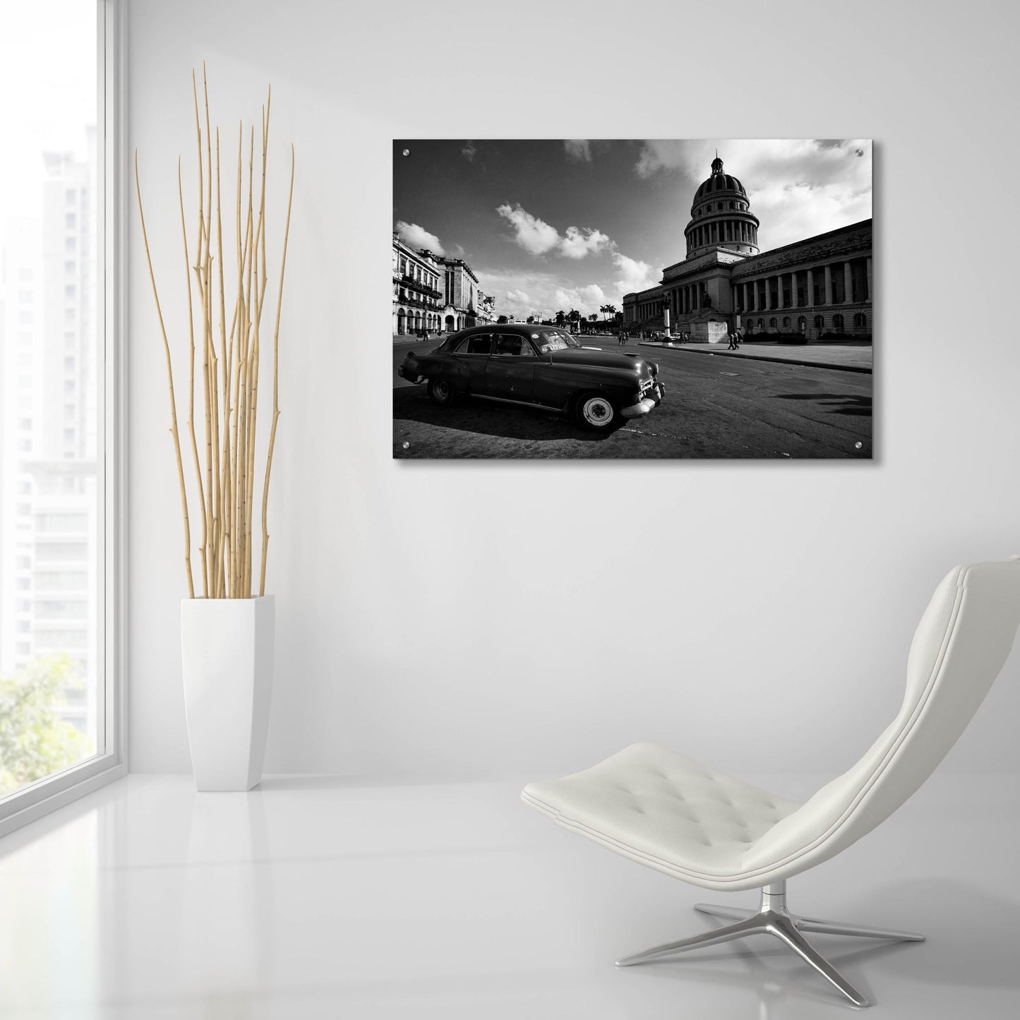 Epic Art 'Old Car BW' by Istvan Nagy, Acrylic Glass Wall Art,36x24