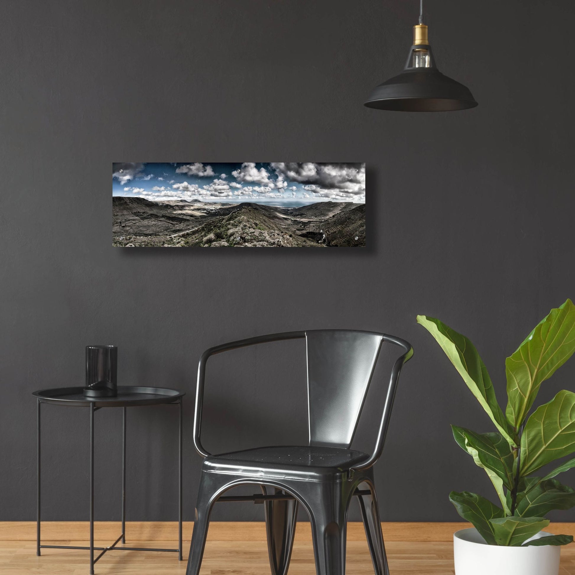 Epic Art 'Panorama Lanzarote' by Istvan Nagy, Acrylic Glass Wall Art,36x12