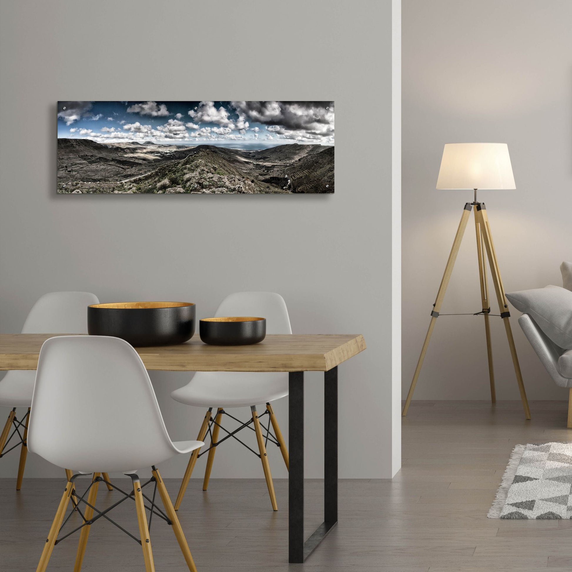 Epic Art 'Panorama Lanzarote' by Istvan Nagy, Acrylic Glass Wall Art,48x16