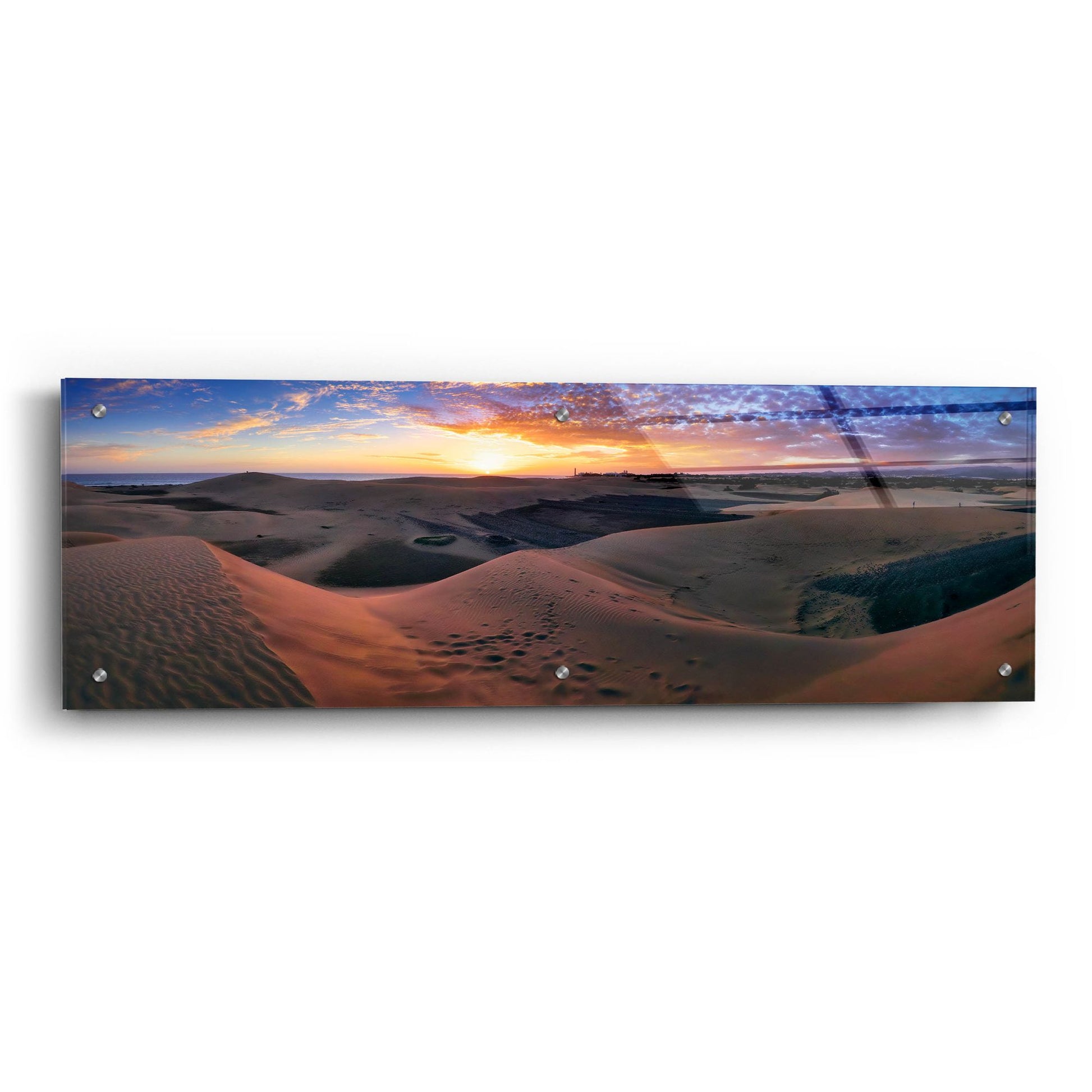 Epic Art 'Panorama Maspalomas Dunes' by Istvan Nagy, Acrylic Glass Wall Art,36x12