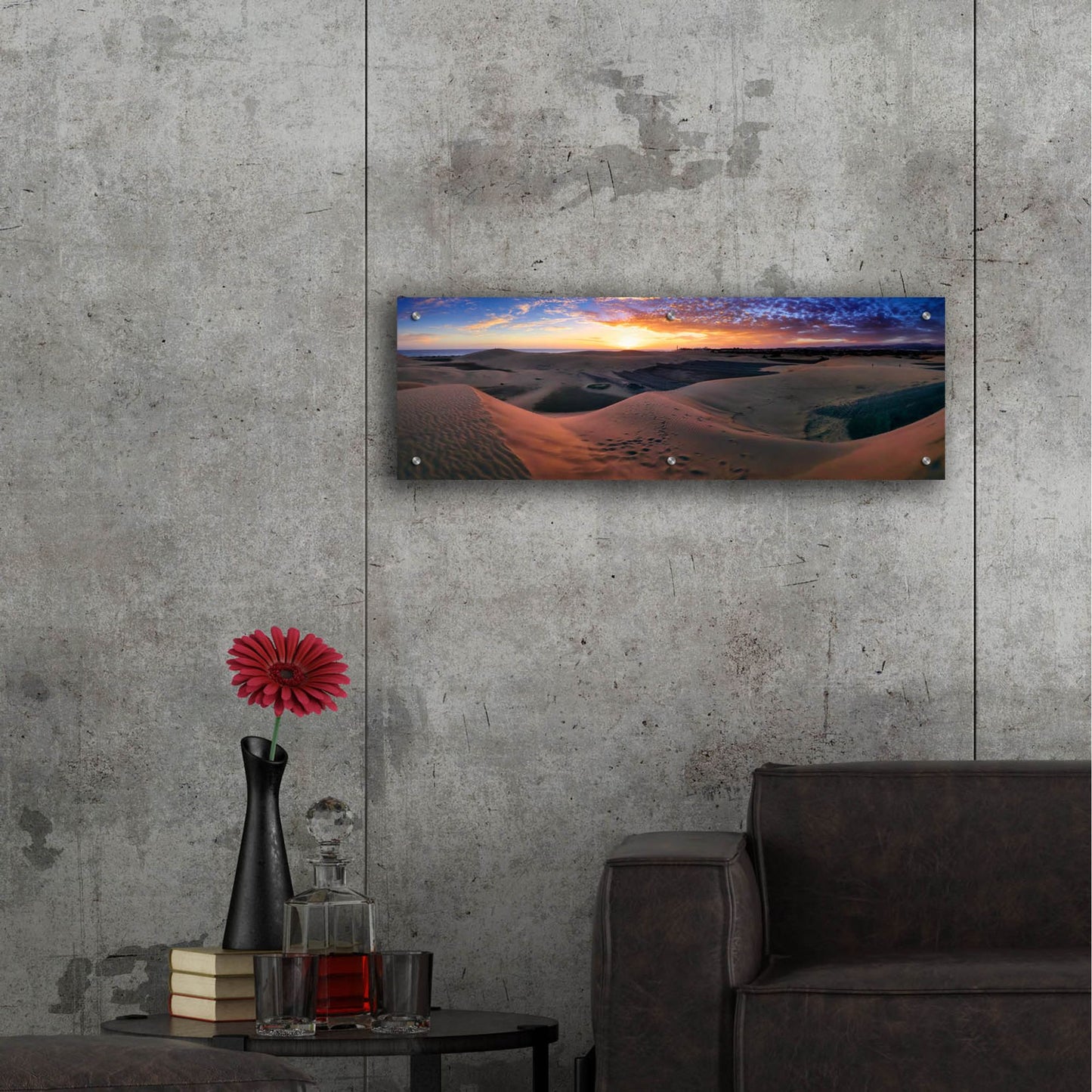 Epic Art 'Panorama Maspalomas Dunes' by Istvan Nagy, Acrylic Glass Wall Art,36x12