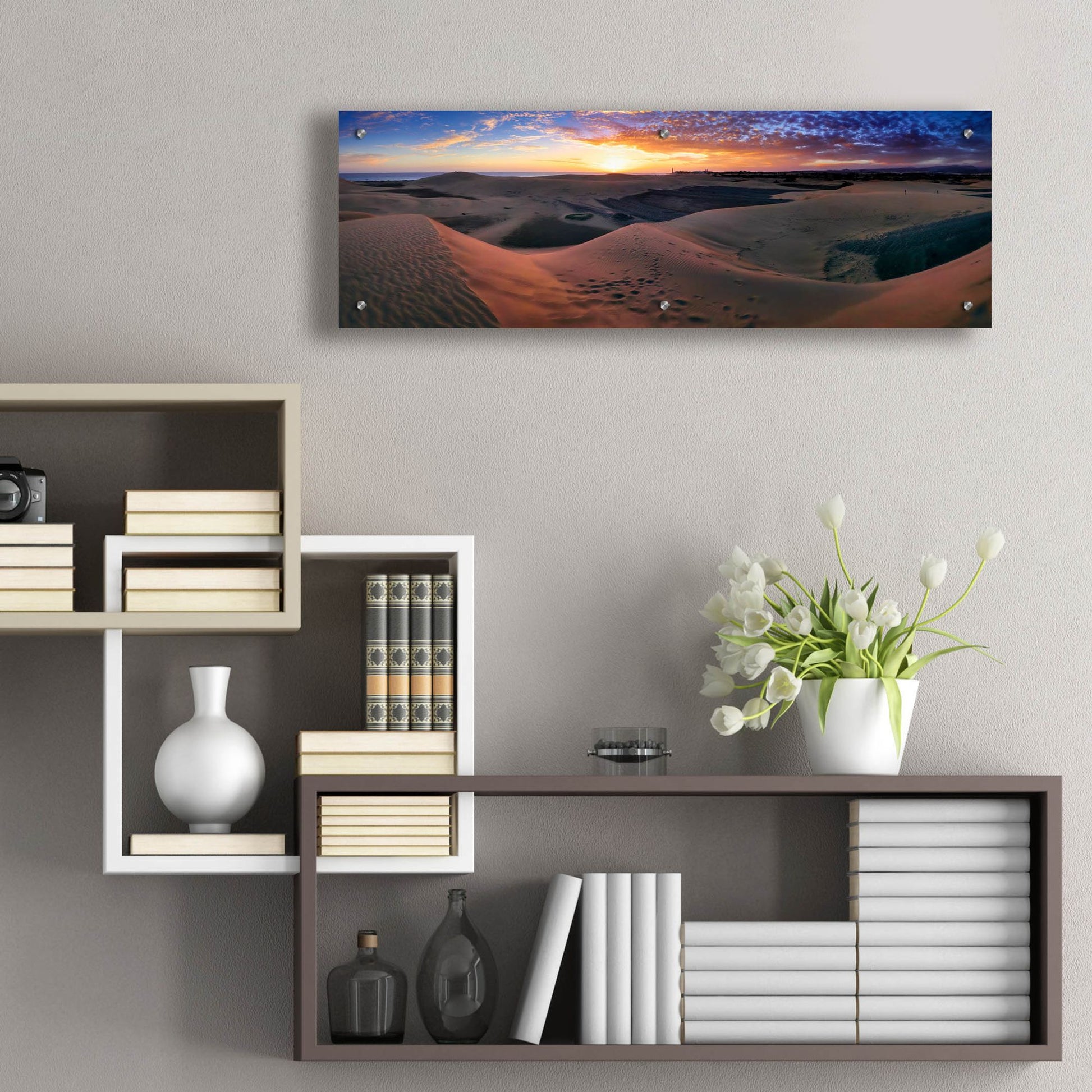 Epic Art 'Panorama Maspalomas Dunes' by Istvan Nagy, Acrylic Glass Wall Art,36x12