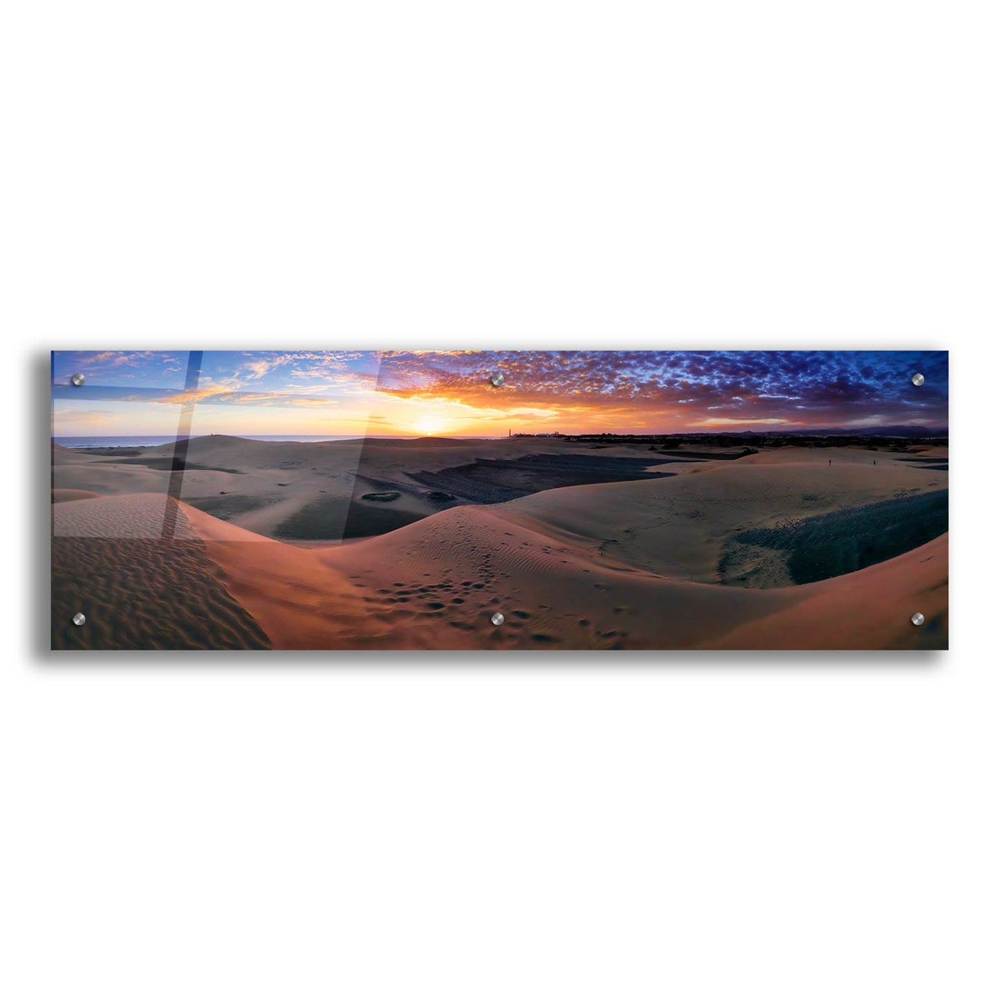 Epic Art 'Panorama Maspalomas Dunes' by Istvan Nagy, Acrylic Glass Wall Art,36x12