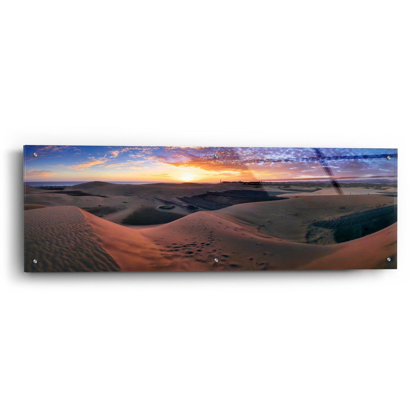 Epic Art 'Panorama Maspalomas Dunes' by Istvan Nagy, Acrylic Glass Wall Art,48x16