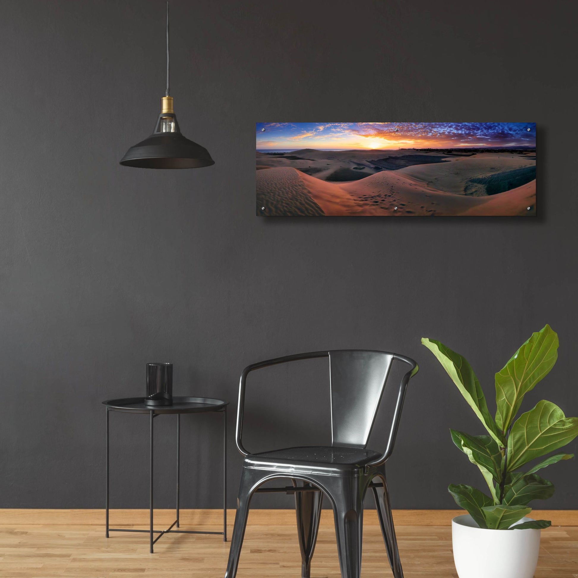 Epic Art 'Panorama Maspalomas Dunes' by Istvan Nagy, Acrylic Glass Wall Art,48x16