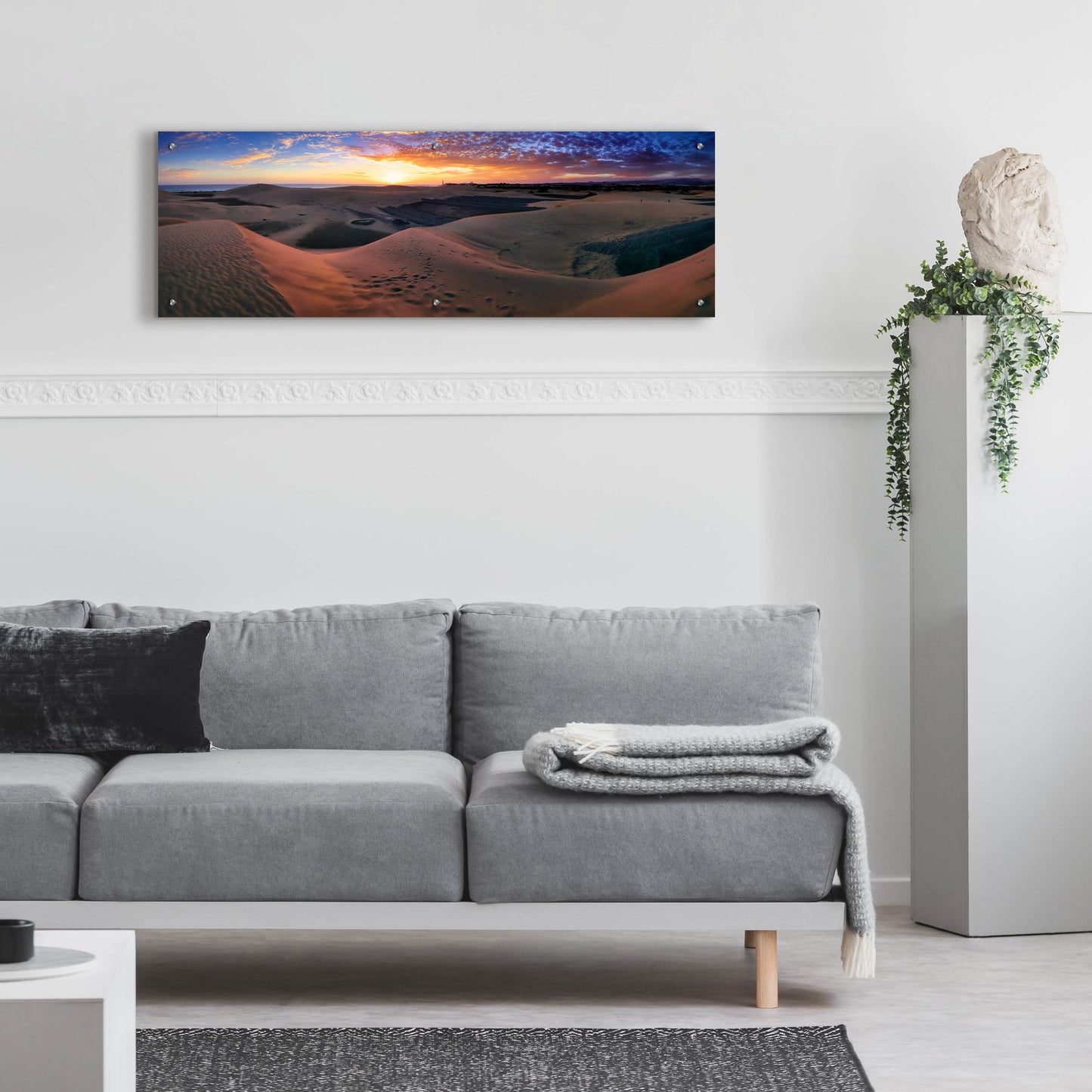 Epic Art 'Panorama Maspalomas Dunes' by Istvan Nagy, Acrylic Glass Wall Art,48x16