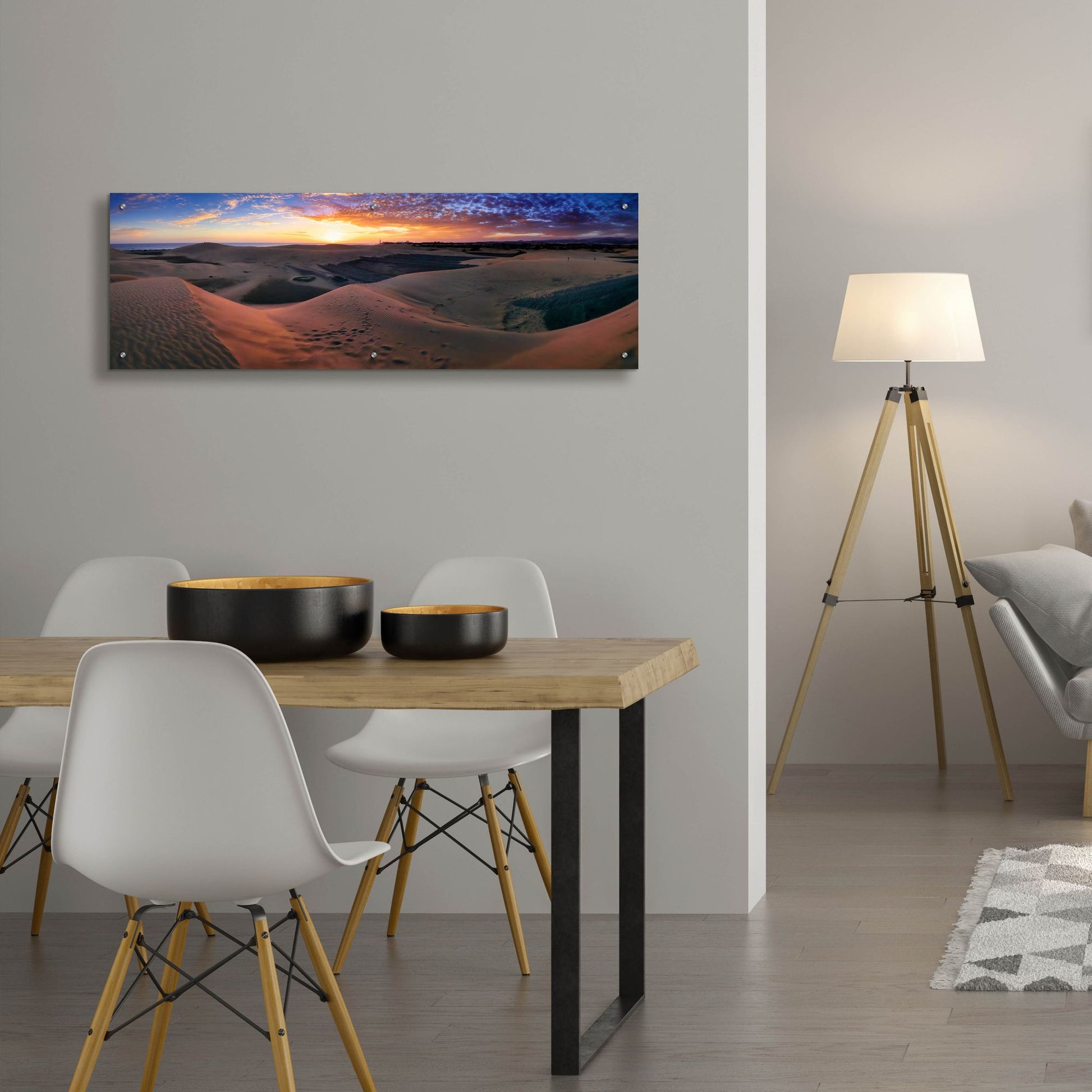 Epic Art 'Panorama Maspalomas Dunes' by Istvan Nagy, Acrylic Glass Wall Art,48x16