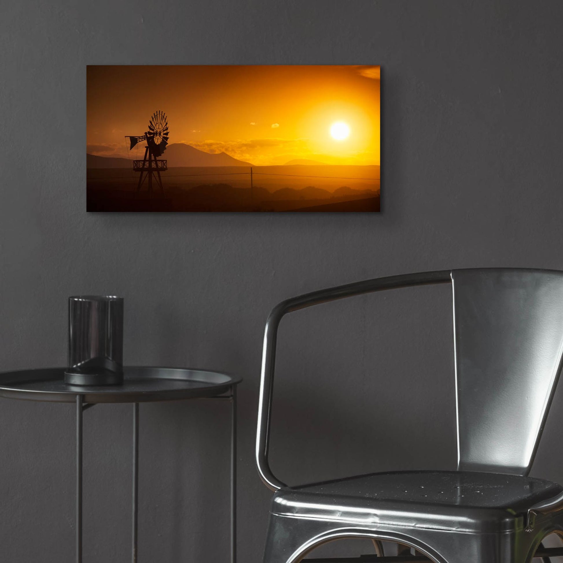 Epic Art 'Panorama Sunset No 2' by Istvan Nagy, Acrylic Glass Wall Art,24x12