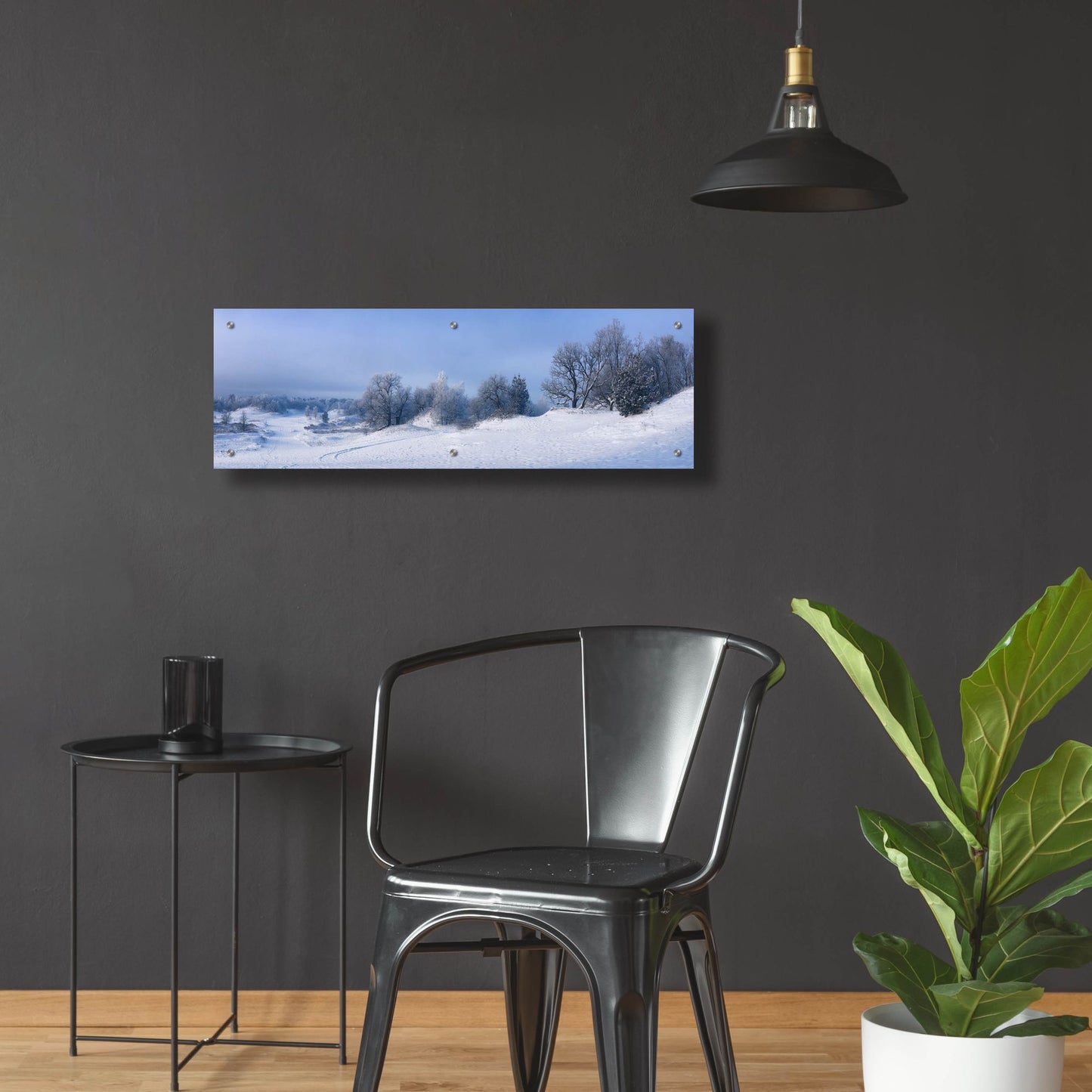 Epic Art 'Panorama Winter Dunes' by Istvan Nagy, Acrylic Glass Wall Art,36x12