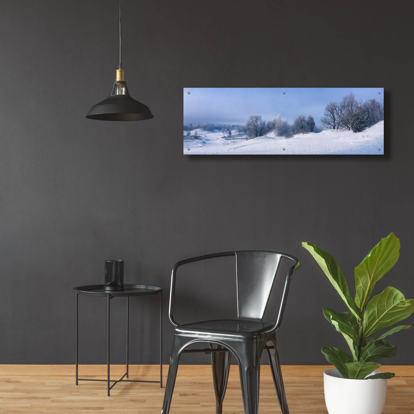 Epic Art 'Panorama Winter Dunes' by Istvan Nagy, Acrylic Glass Wall Art,48x16