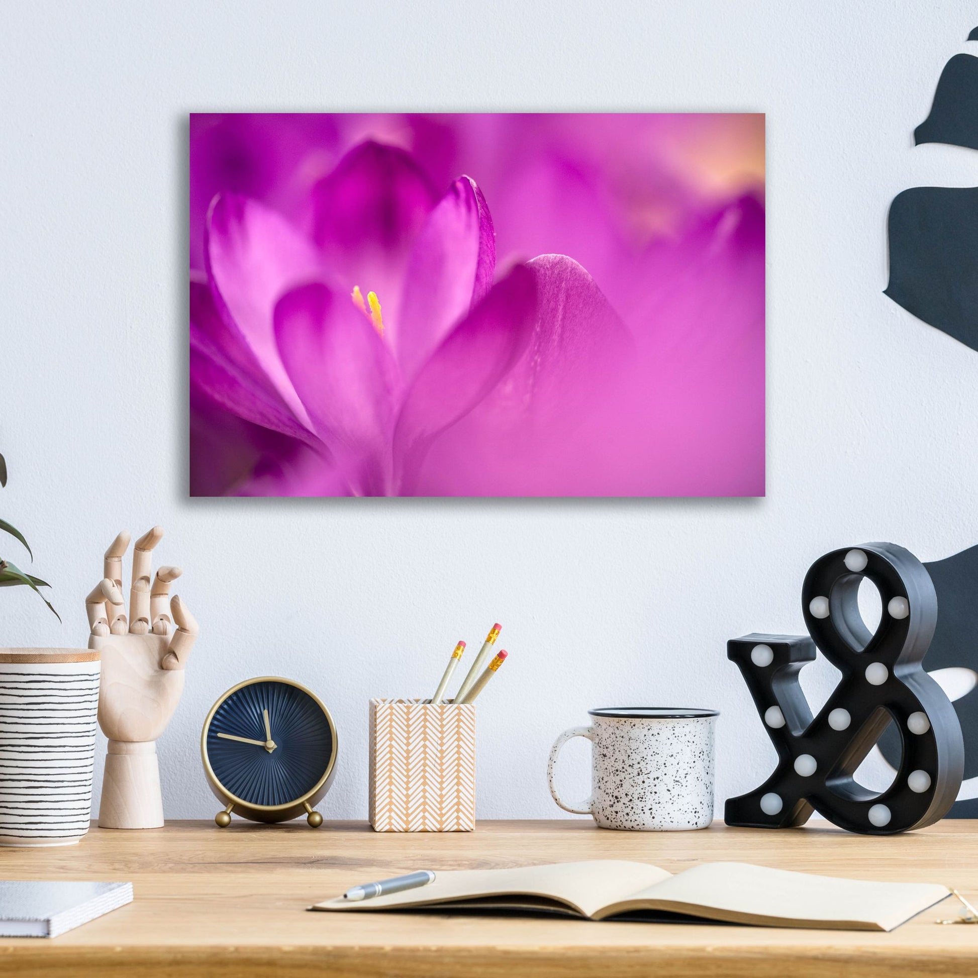 Epic Art 'Purple Flower Study' by Istvan Nagy, Acrylic Glass Wall Art,16x12