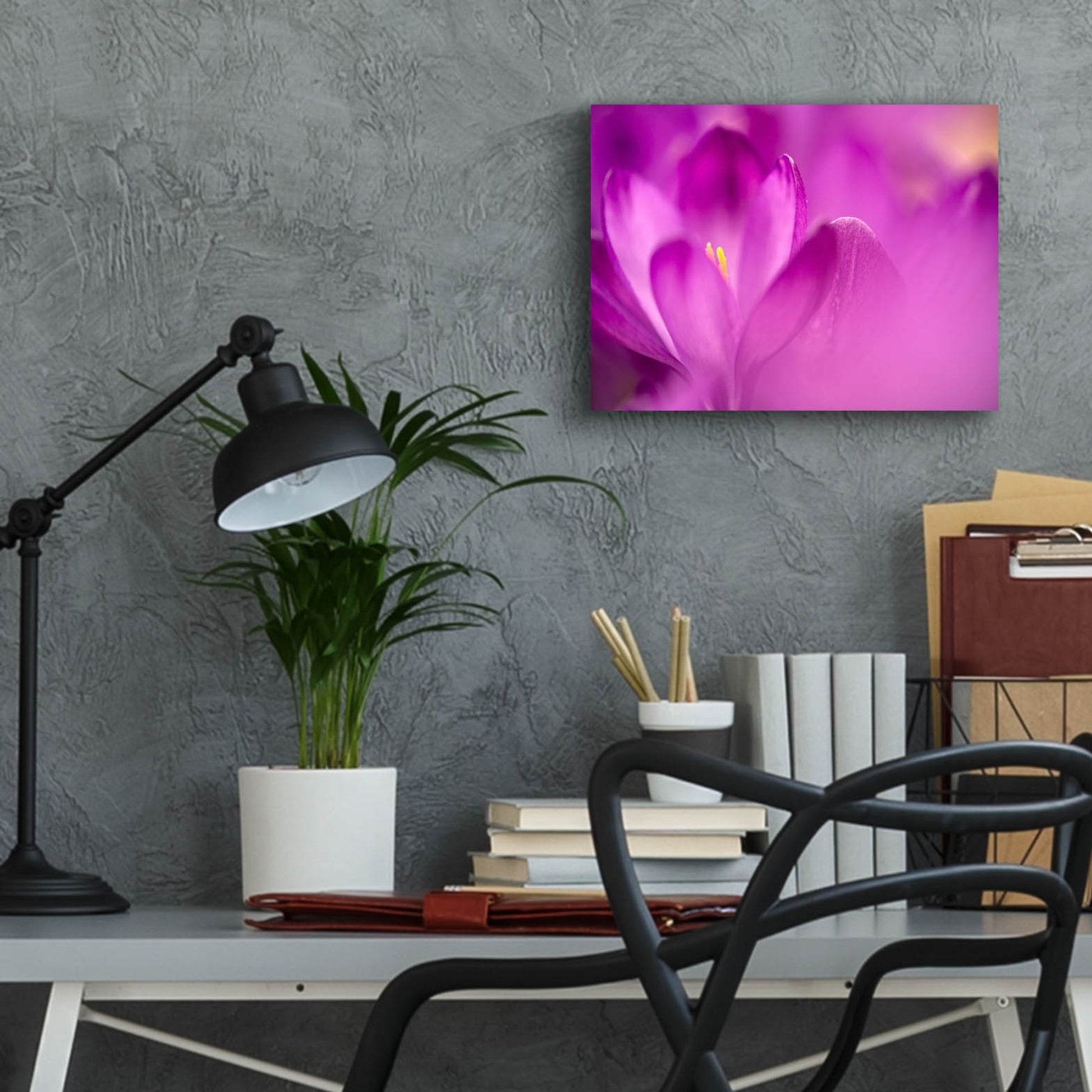 Epic Art 'Purple Flower Study' by Istvan Nagy, Acrylic Glass Wall Art,16x12