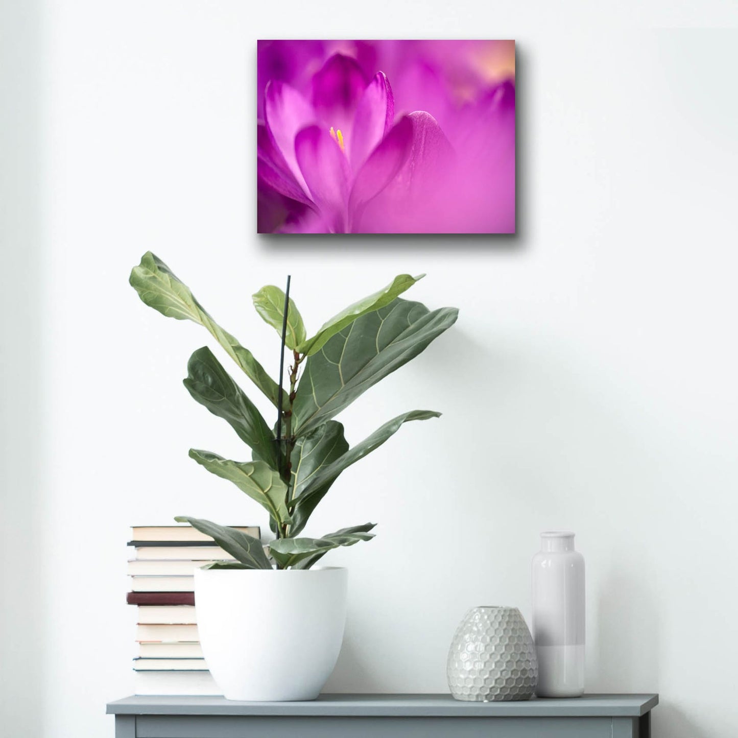 Epic Art 'Purple Flower Study' by Istvan Nagy, Acrylic Glass Wall Art,16x12