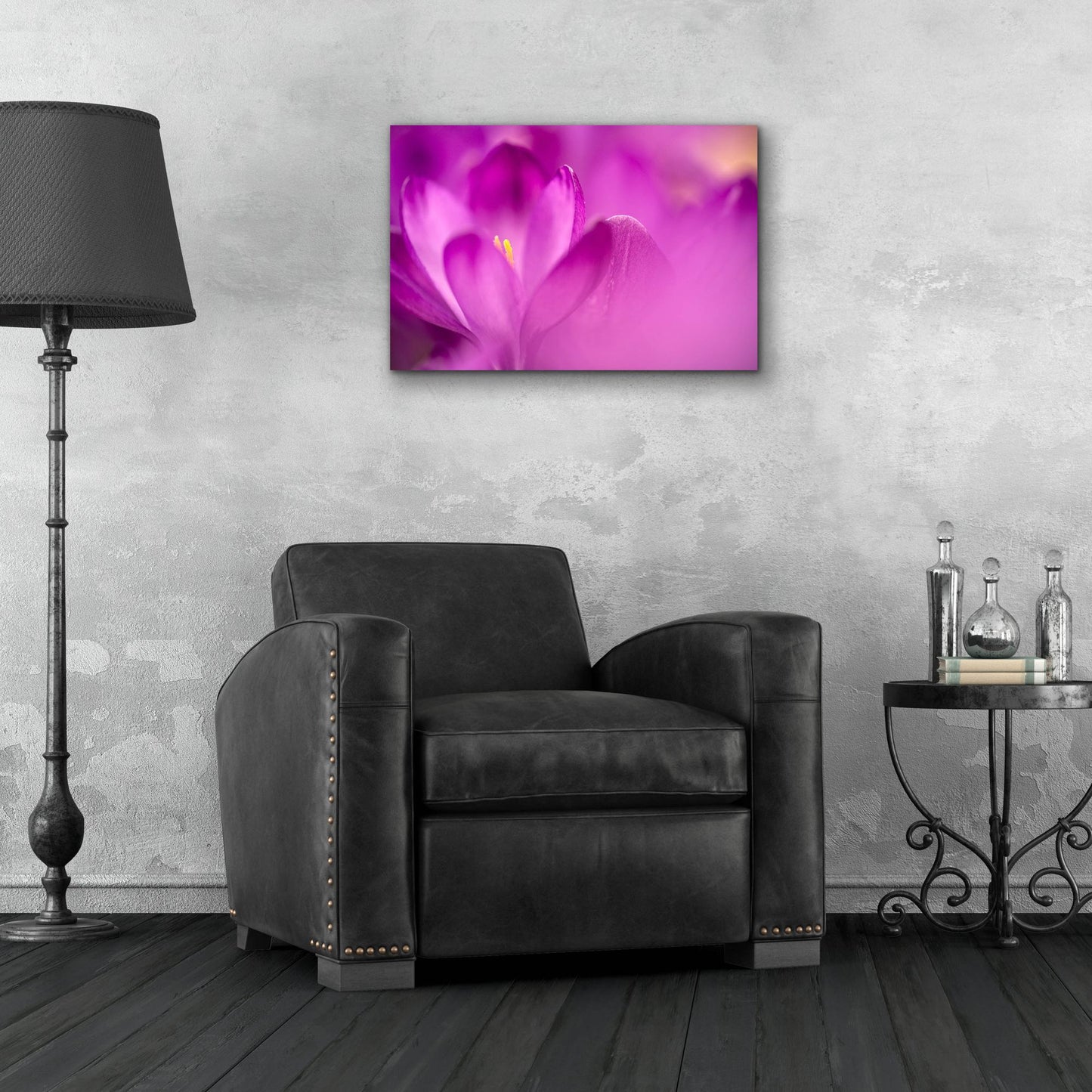 Epic Art 'Purple Flower Study' by Istvan Nagy, Acrylic Glass Wall Art,24x16