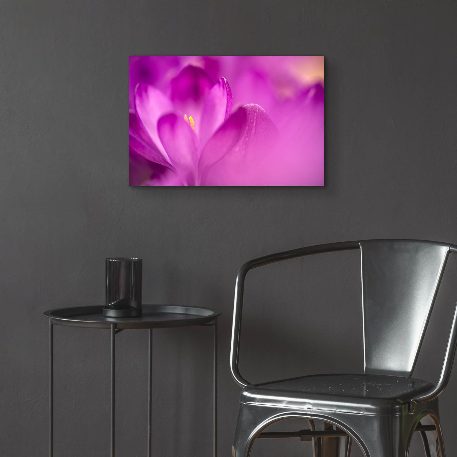 Epic Art 'Purple Flower Study' by Istvan Nagy, Acrylic Glass Wall Art,24x16