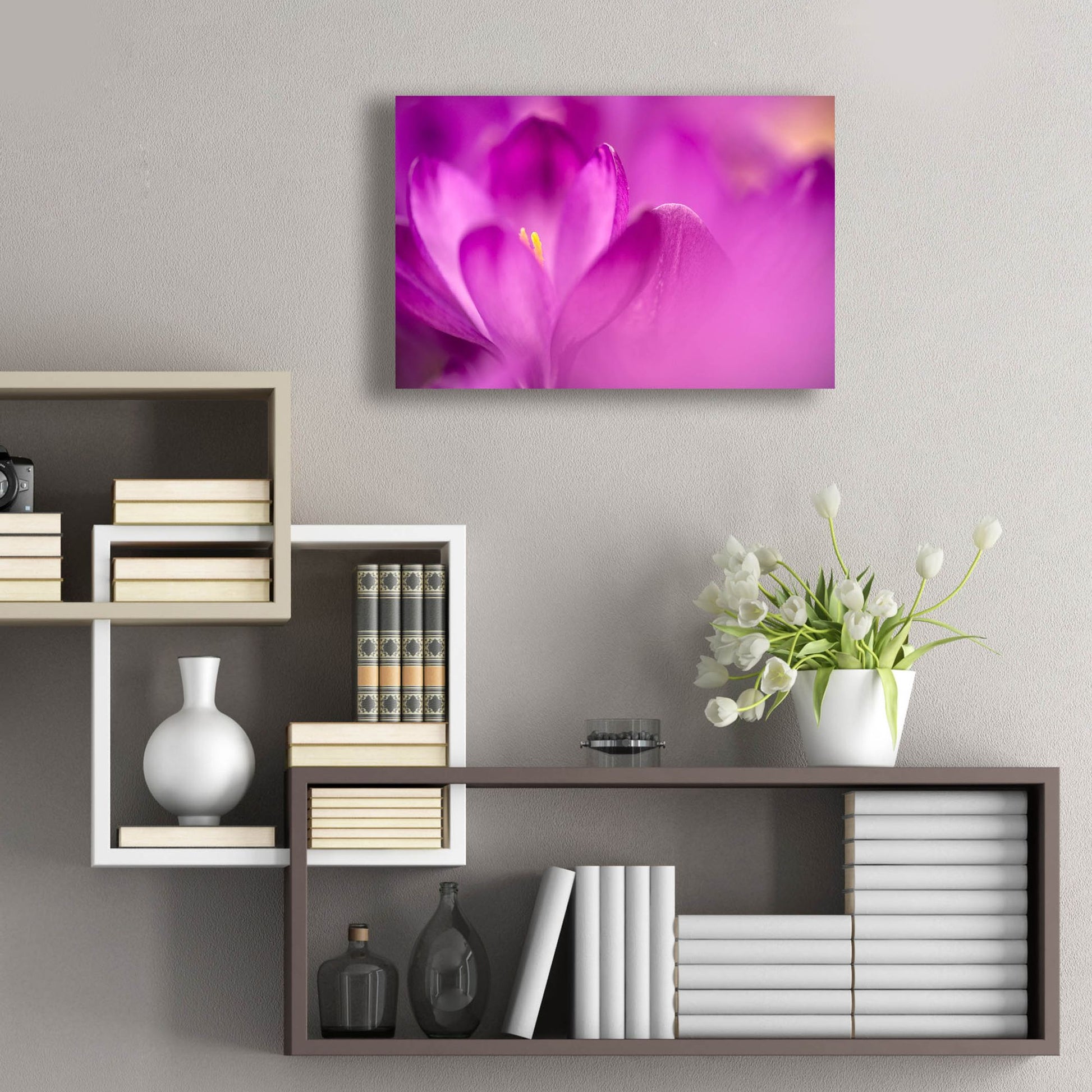 Epic Art 'Purple Flower Study' by Istvan Nagy, Acrylic Glass Wall Art,24x16