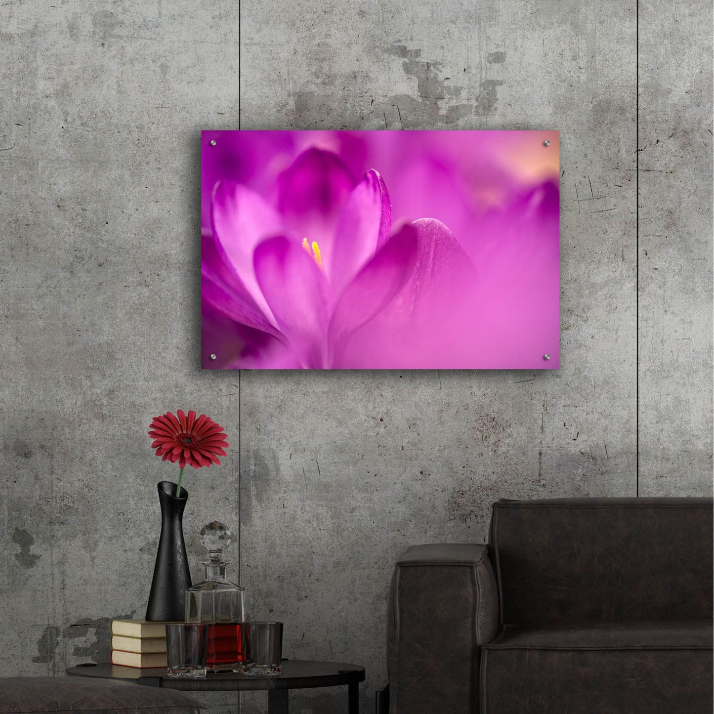 Epic Art 'Purple Flower Study' by Istvan Nagy, Acrylic Glass Wall Art,36x24