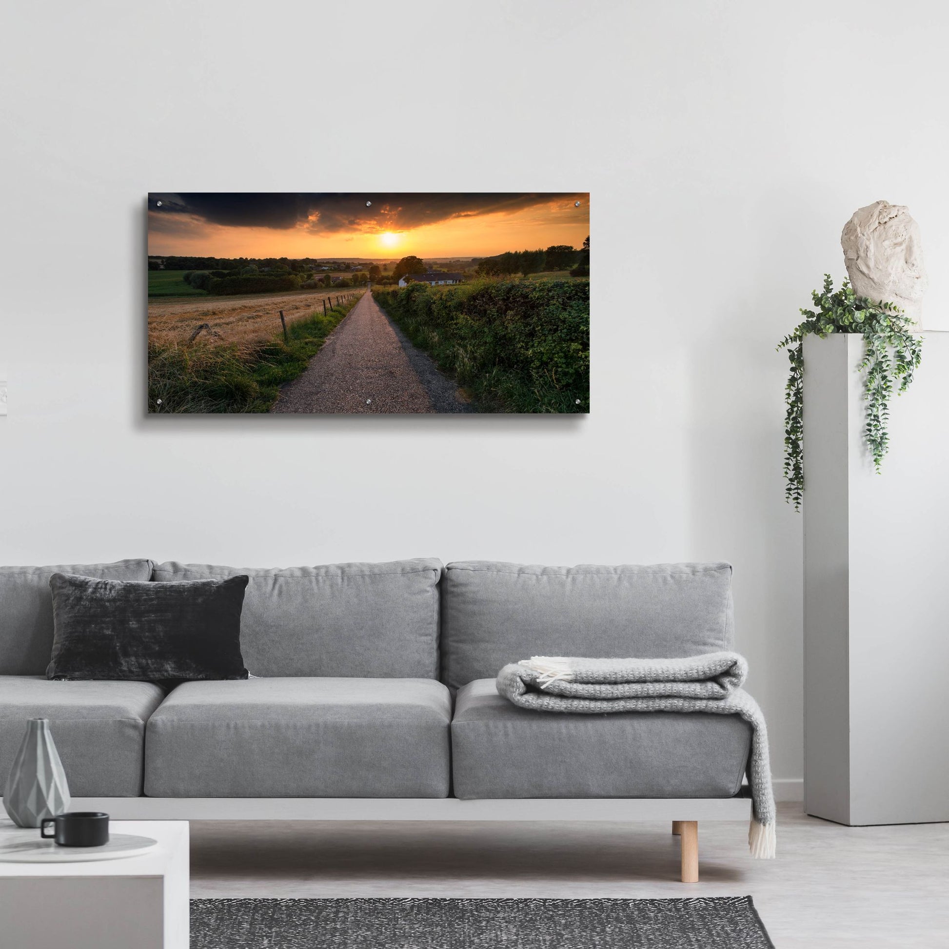 Epic Art 'Road To Sunset Valley' by Istvan Nagy, Acrylic Glass Wall Art,48x24