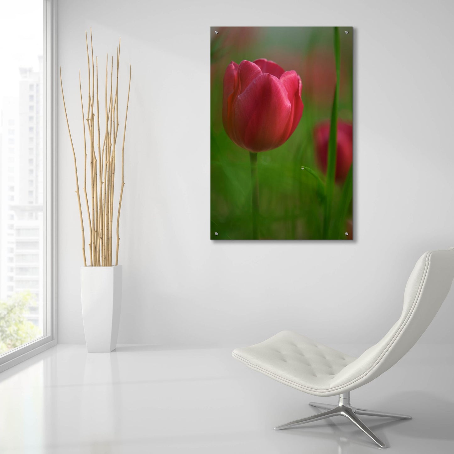 Epic Art 'Tulip No 2' by Istvan Nagy, Acrylic Glass Wall Art,24x36