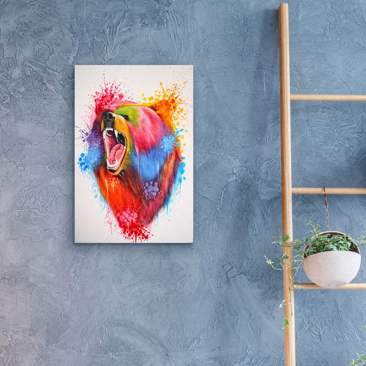 Epic Art 'Oso Splash' by Ivan Negrete, Acrylic Glass Wall Art,16x24