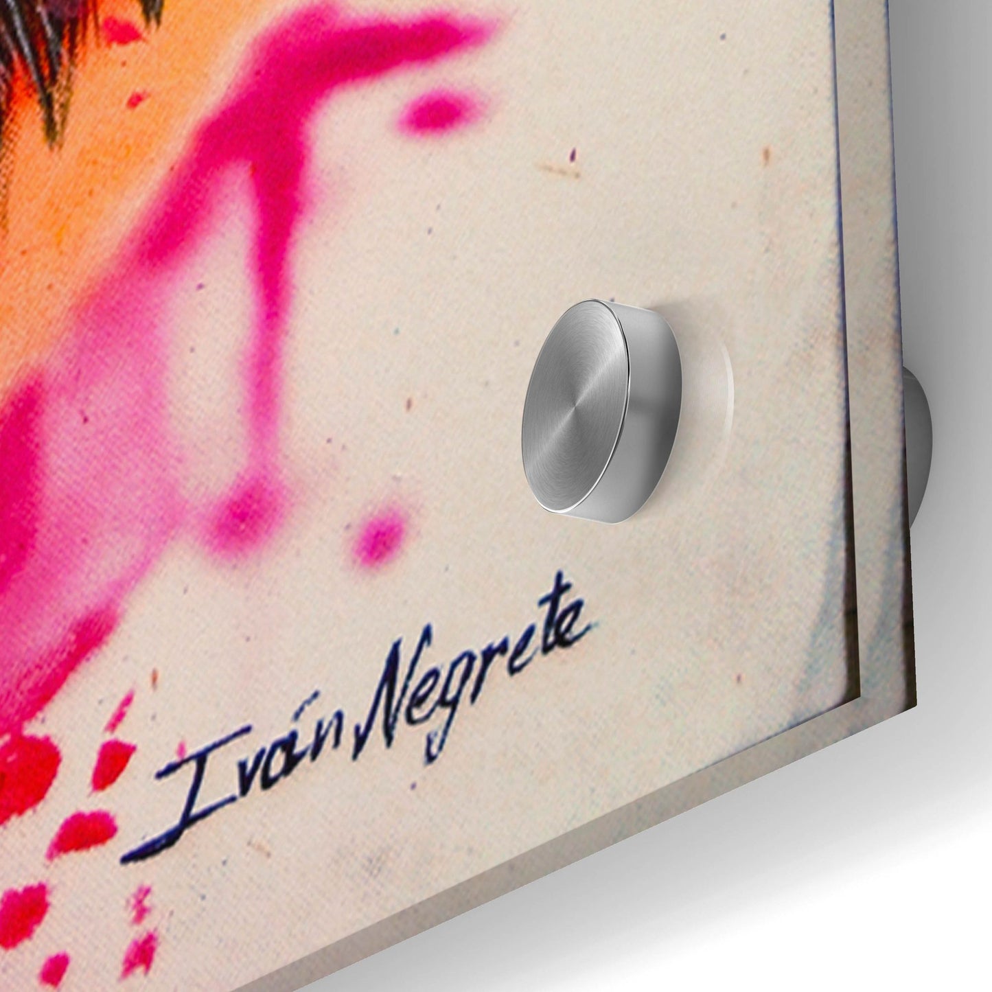 Epic Art 'Wolf Splash Colors' by Ivan Negrete, Acrylic Glass Wall Art,36x36