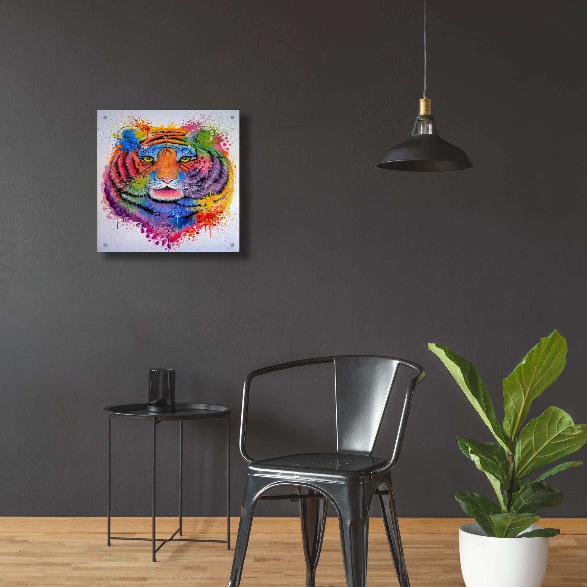 Epic Art 'Tiger Splash' by Ivan Negrete, Acrylic Glass Wall Art,24x24
