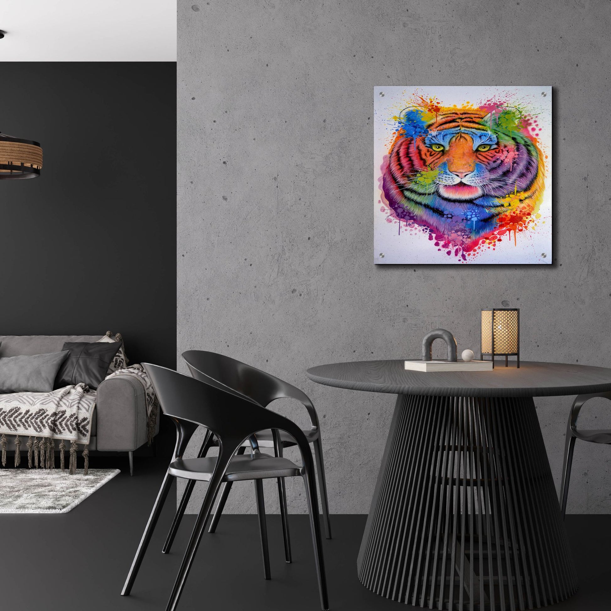 Epic Art 'Tiger Splash' by Ivan Negrete, Acrylic Glass Wall Art,24x24