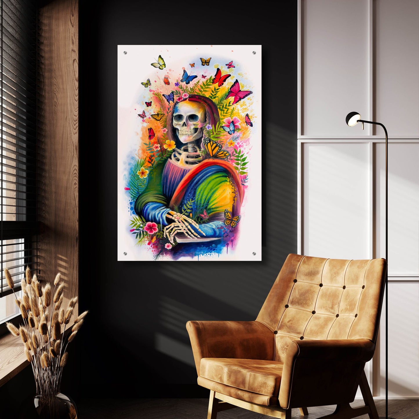 Epic Art 'Mona Lisa Bones' by Ivan Negrete, Acrylic Glass Wall Art,24x36
