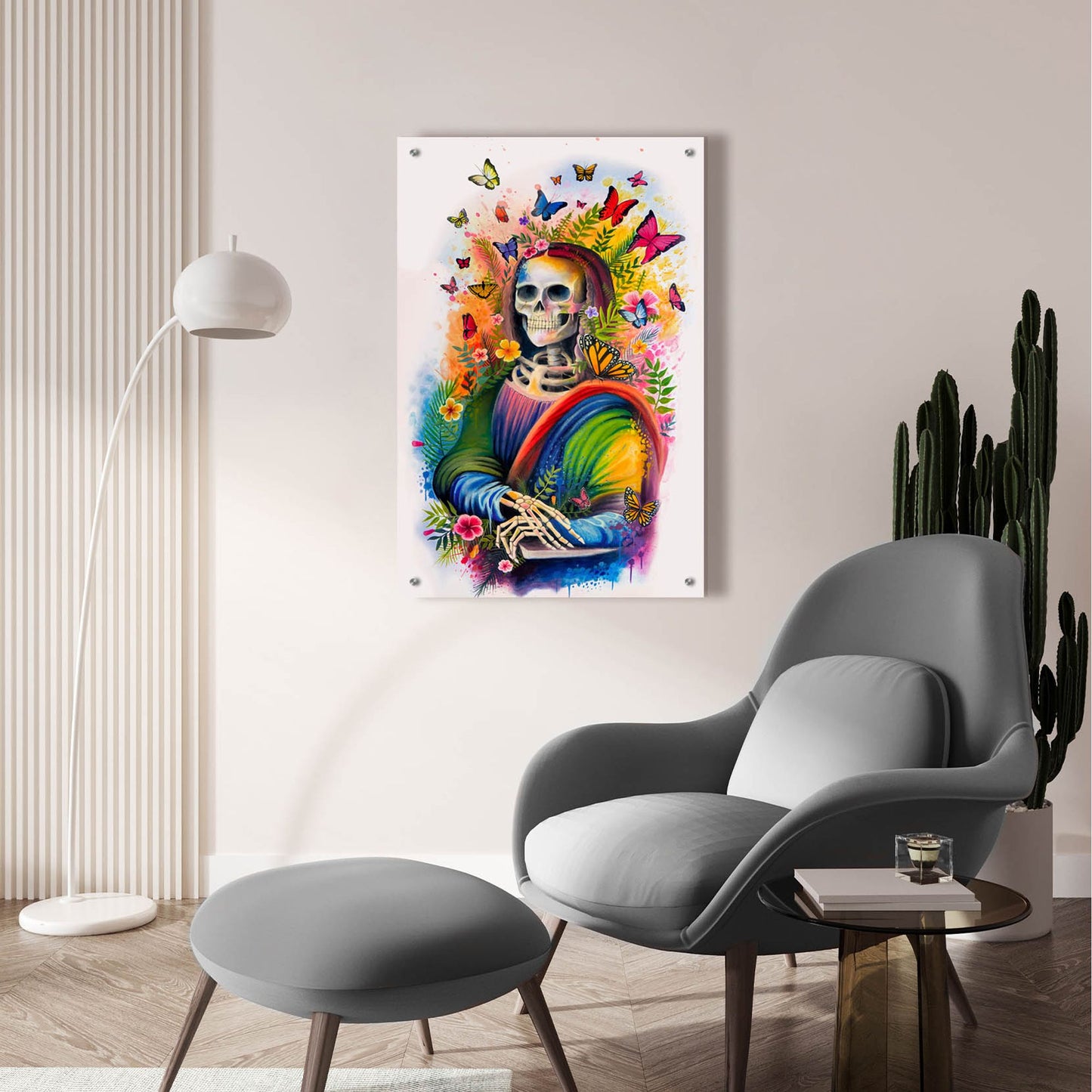 Epic Art 'Mona Lisa Bones' by Ivan Negrete, Acrylic Glass Wall Art,24x36