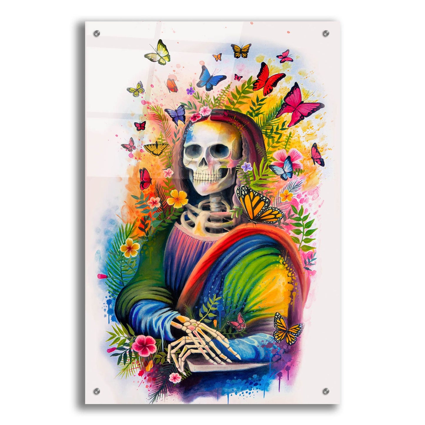Epic Art 'Mona Lisa Bones' by Ivan Negrete, Acrylic Glass Wall Art,24x36