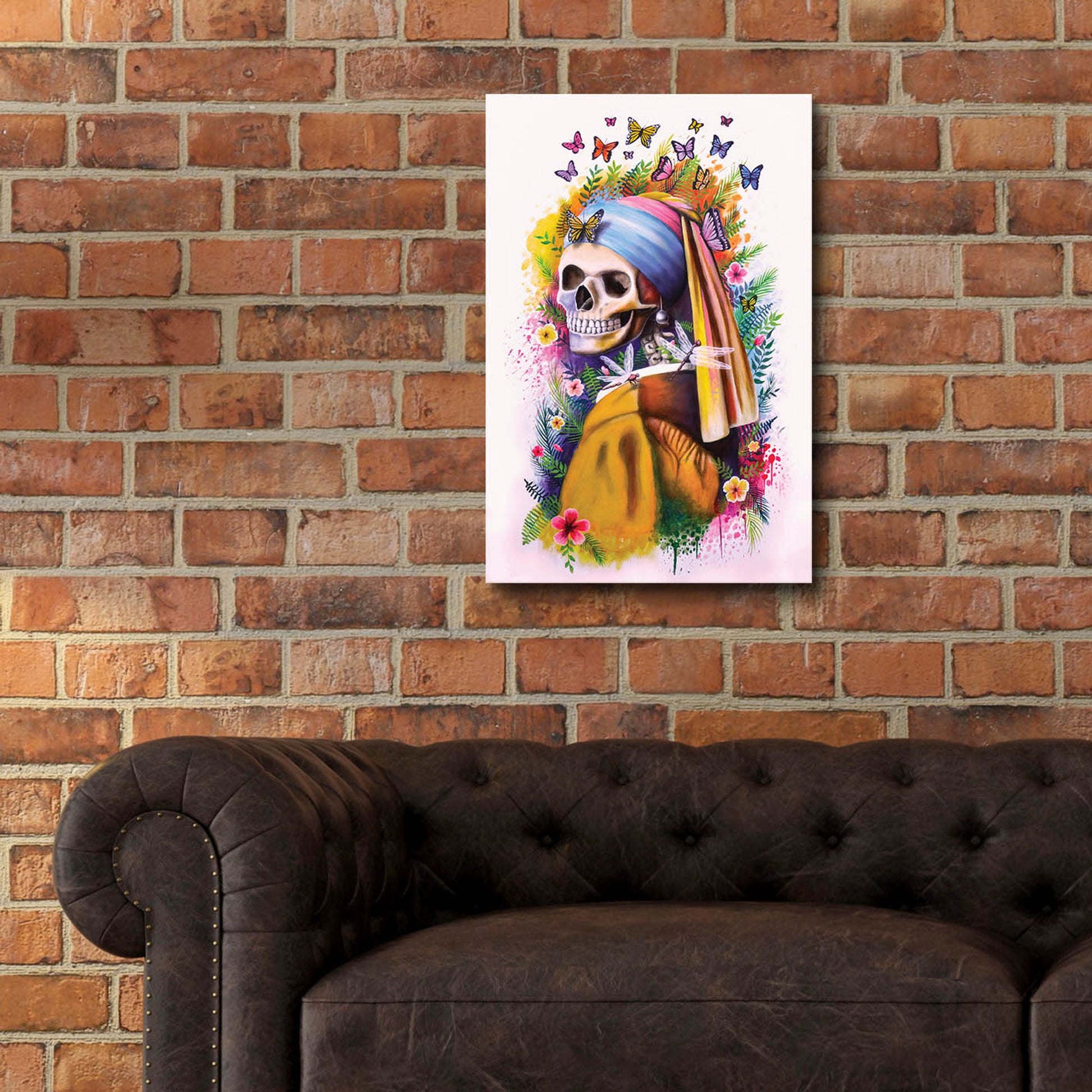 Epic Art 'Girl with Pearl Earring Bones' by Ivan Negrete, Acrylic Glass Wall Art,16x24