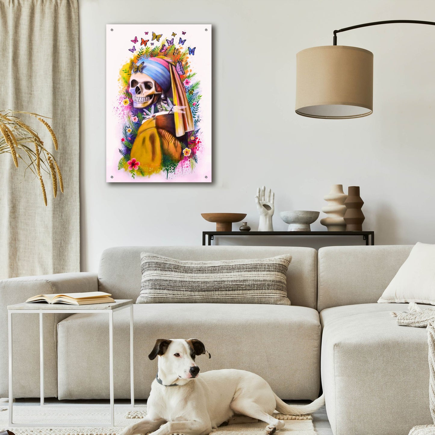 Epic Art 'Girl with Pearl Earring Bones' by Ivan Negrete, Acrylic Glass Wall Art,24x36