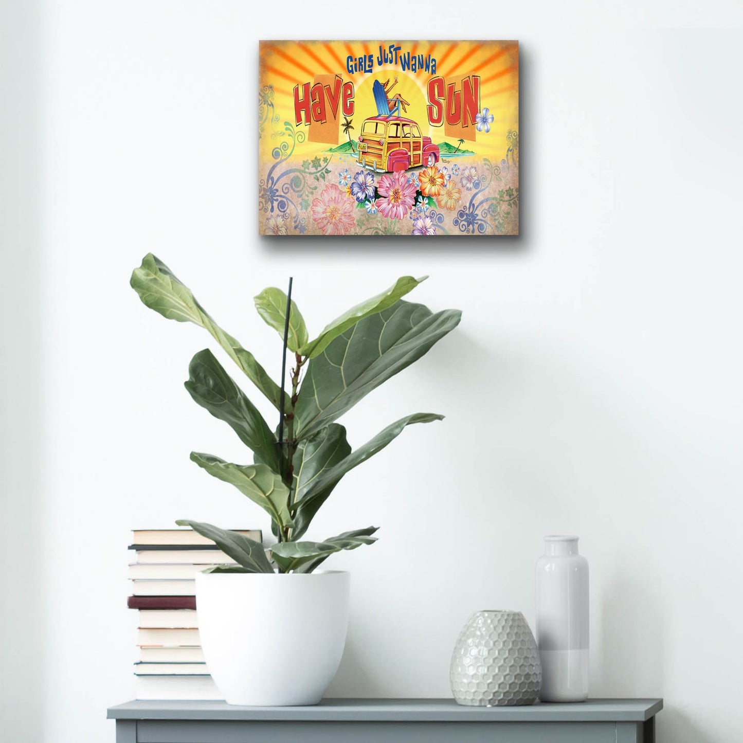 Epic Art 'Girls Wanna Sun' by James and Kathleen Mazzotta, Acrylic Glass Wall Art,16x12