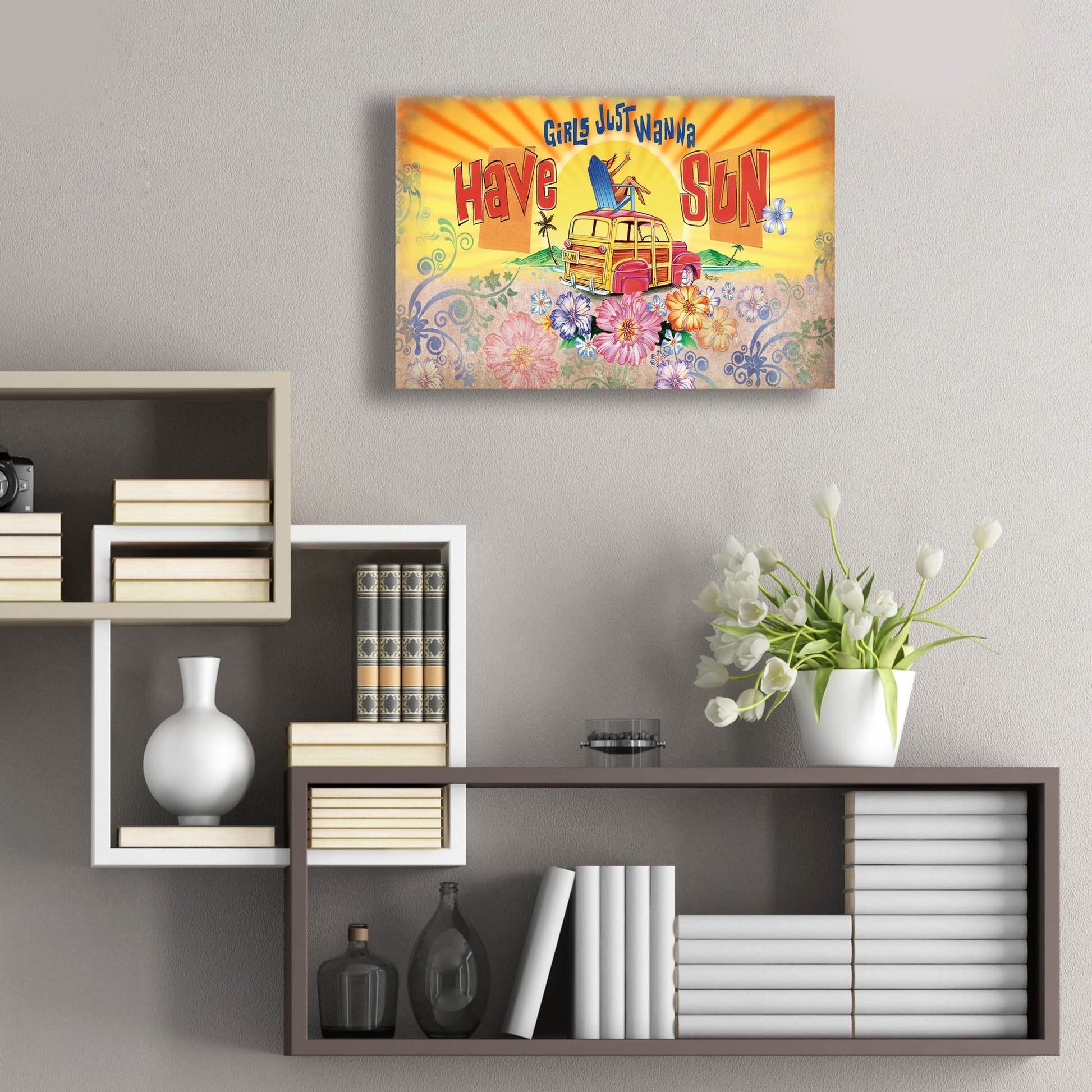 Epic Art 'Girls Wanna Sun' by James and Kathleen Mazzotta, Acrylic Glass Wall Art,24x16