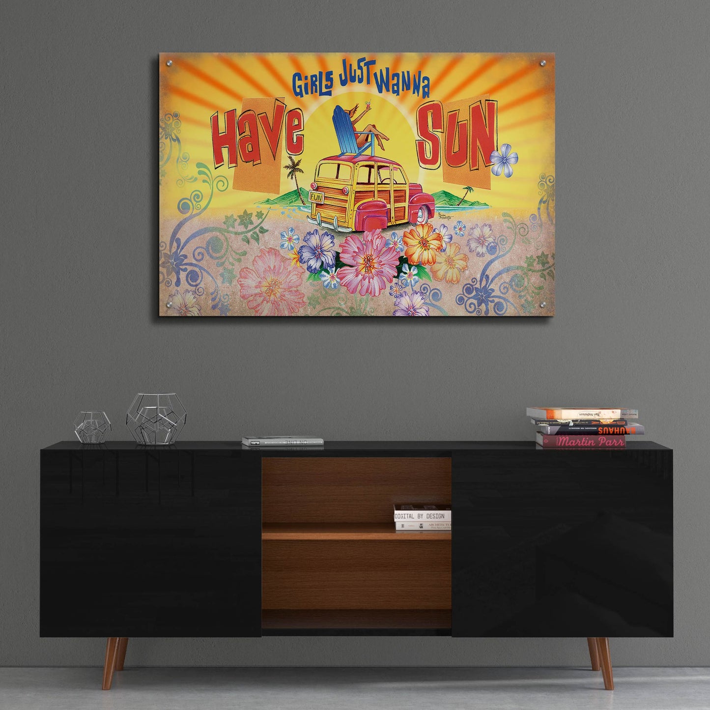 Epic Art 'Girls Wanna Sun' by James and Kathleen Mazzotta, Acrylic Glass Wall Art,36x24