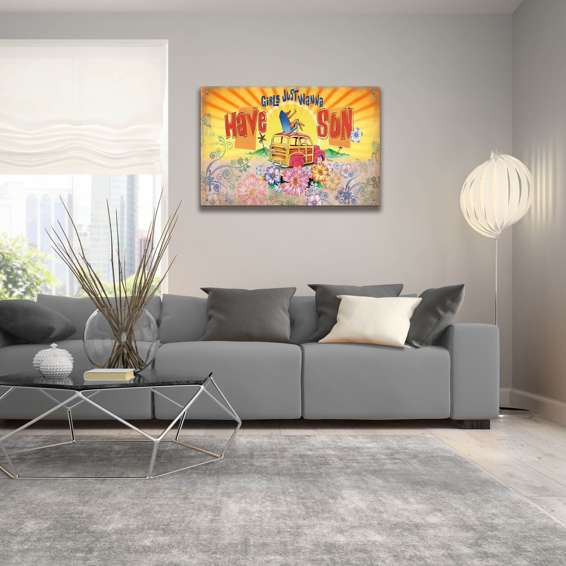 Epic Art 'Girls Wanna Sun' by James and Kathleen Mazzotta, Acrylic Glass Wall Art,36x24