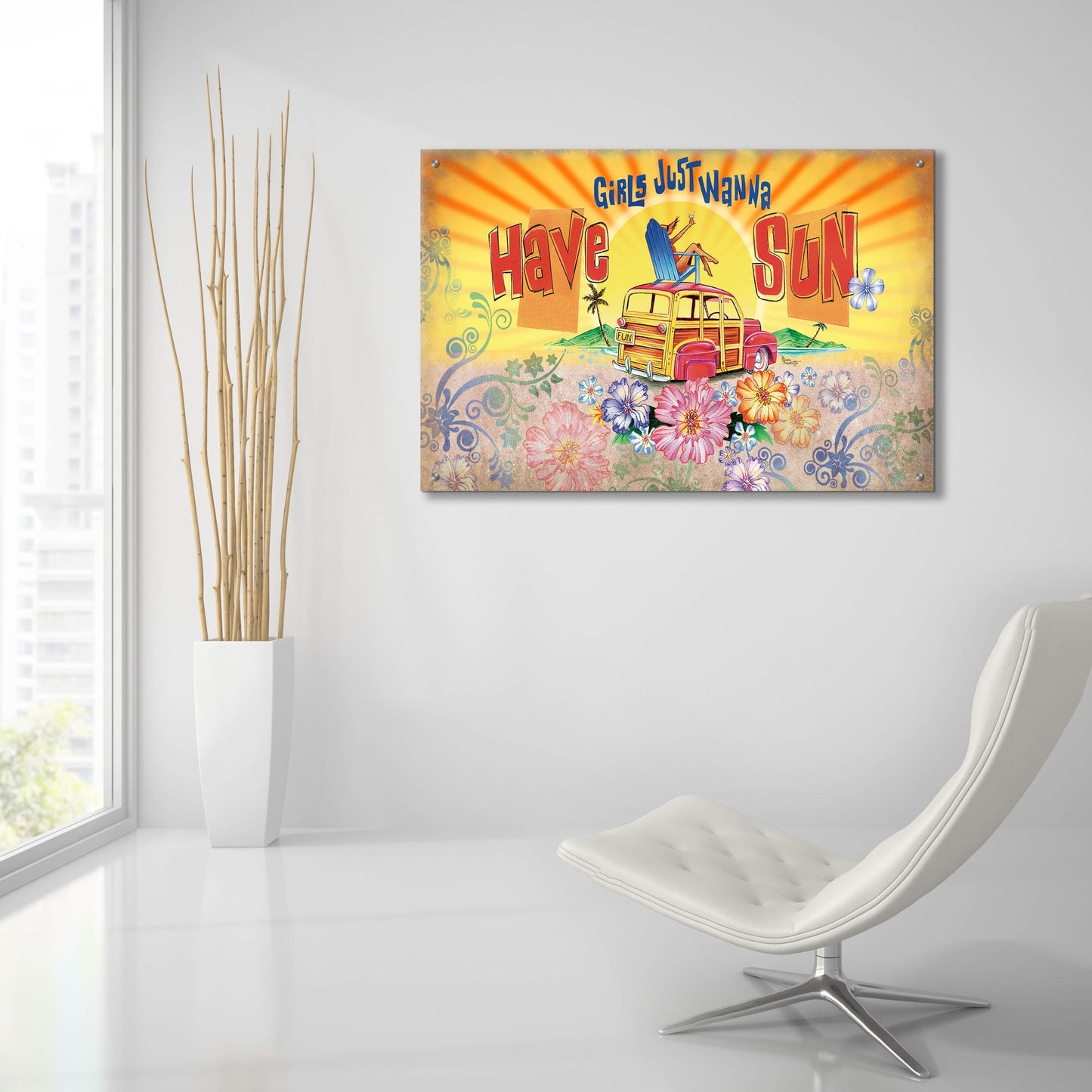 Epic Art 'Girls Wanna Sun' by James and Kathleen Mazzotta, Acrylic Glass Wall Art,36x24