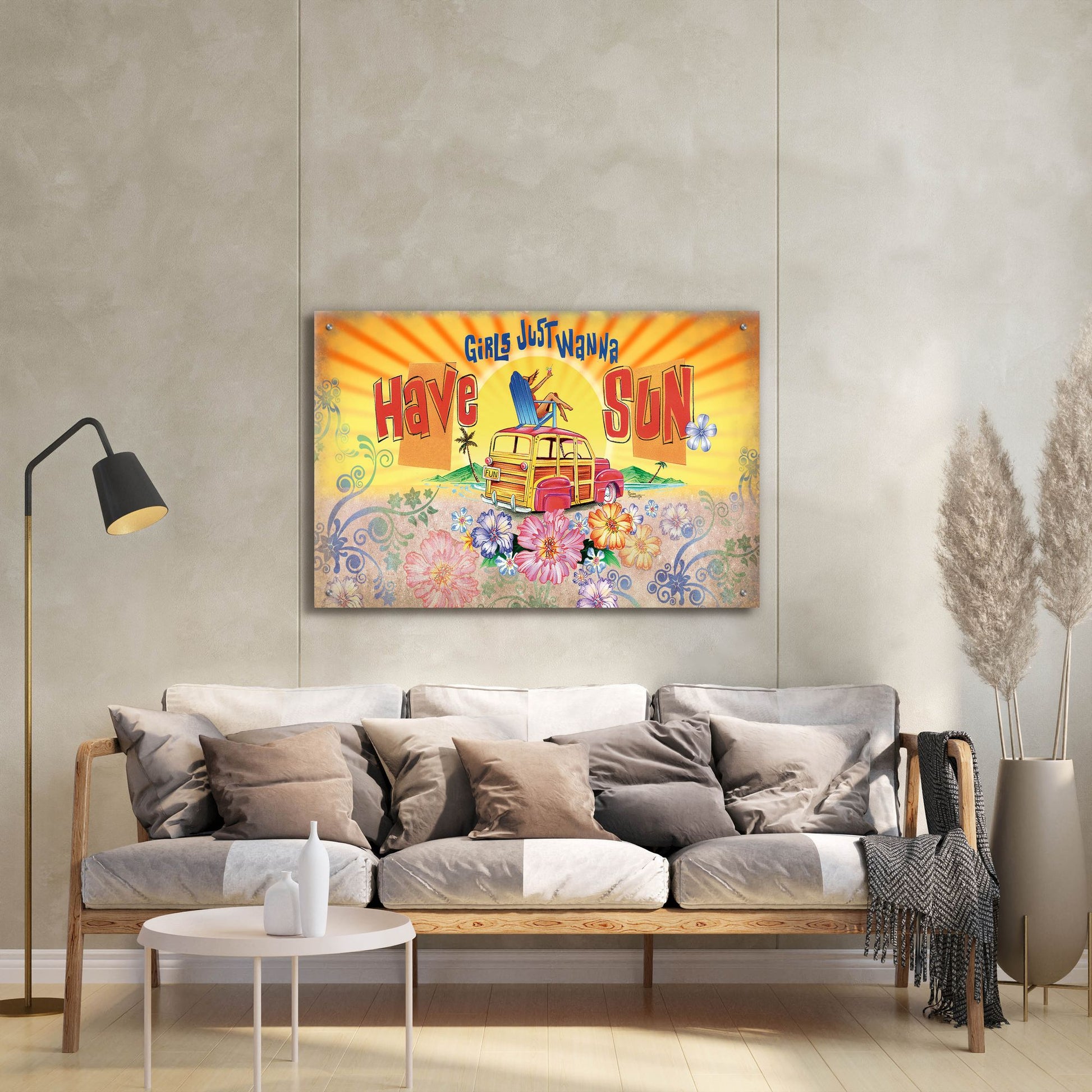 Epic Art 'Girls Wanna Sun' by James and Kathleen Mazzotta, Acrylic Glass Wall Art,36x24