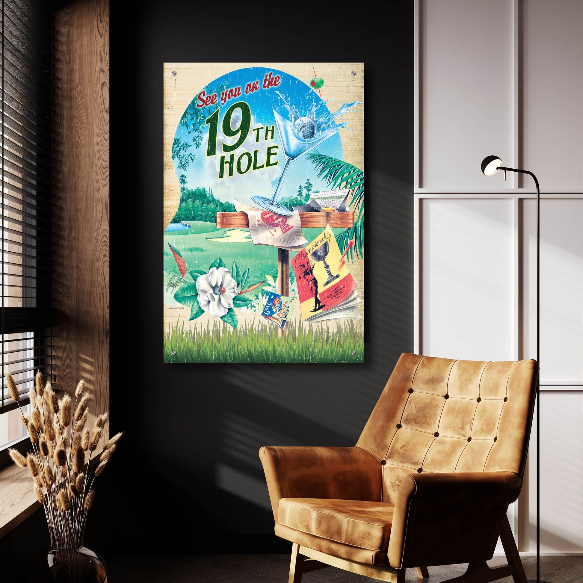 Epic Art '19th Hole 2' by James Mazzotta, Acrylic Glass Wall Art,24x36