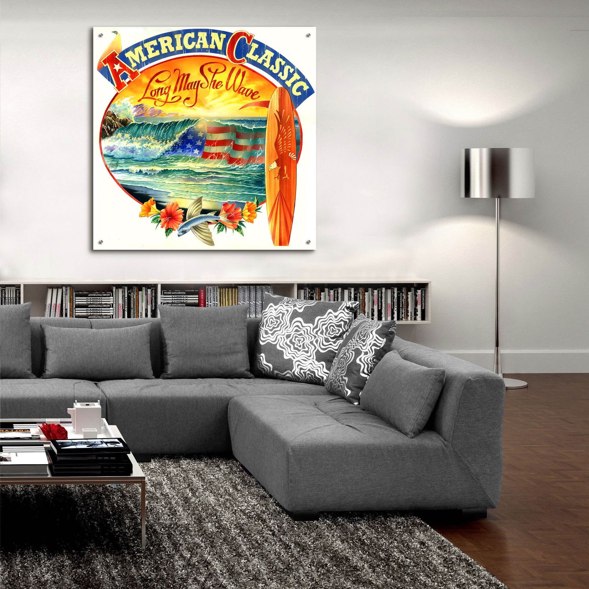 Epic Art 'American Classic' by James Mazzotta, Acrylic Glass Wall Art,36x36