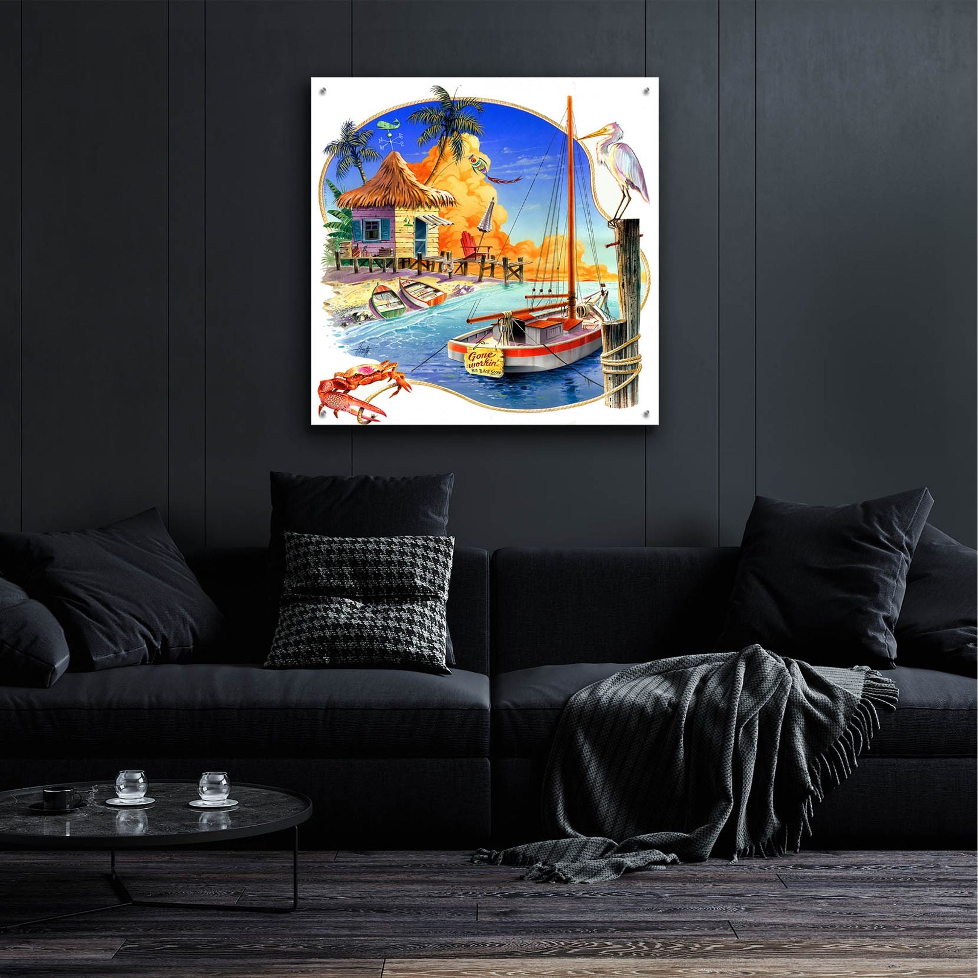 Epic Art 'Gone Workin' by James Mazzotta, Acrylic Glass Wall Art