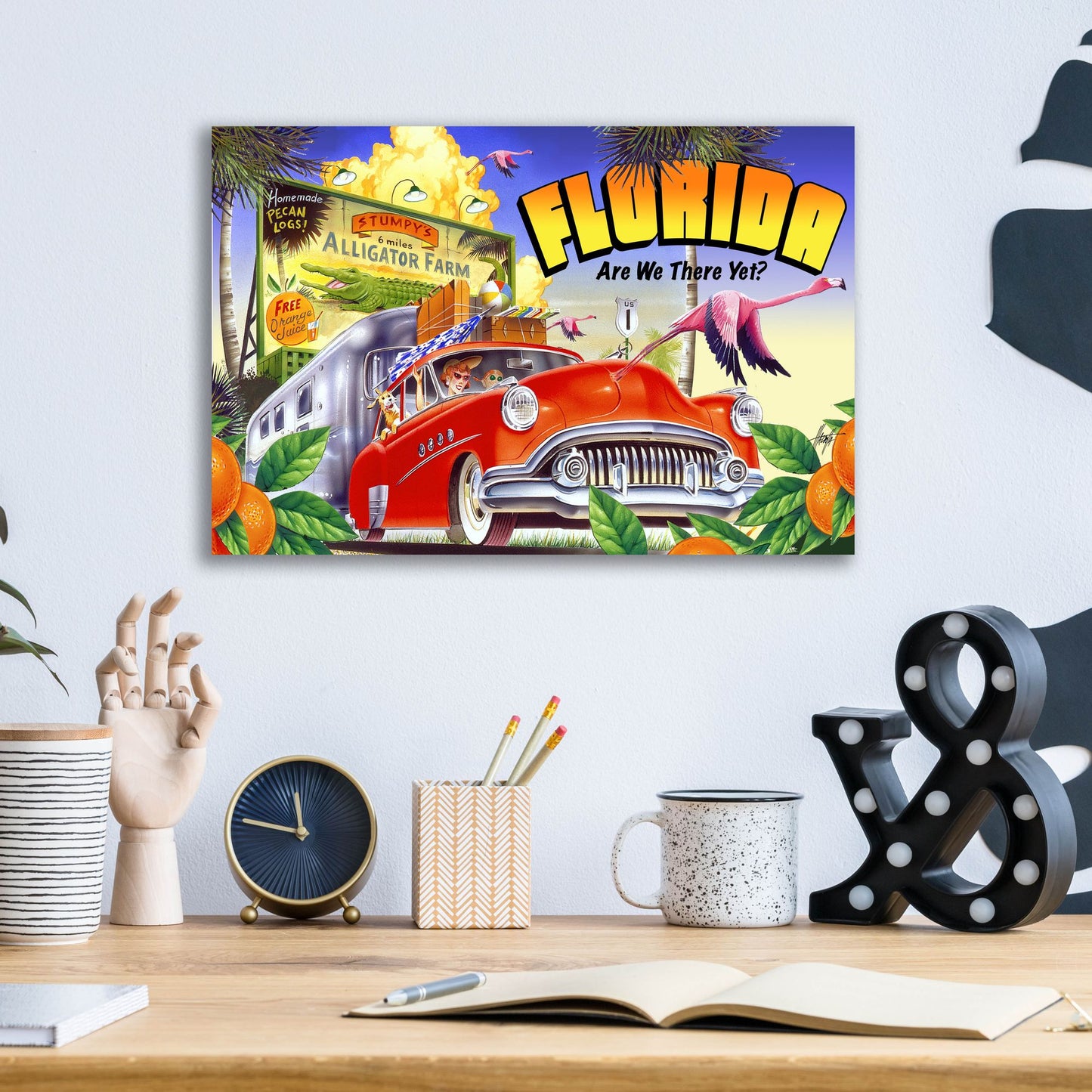 Epic Art 'Road Trip' by James Mazzotta, Acrylic Glass Wall Art,16x12
