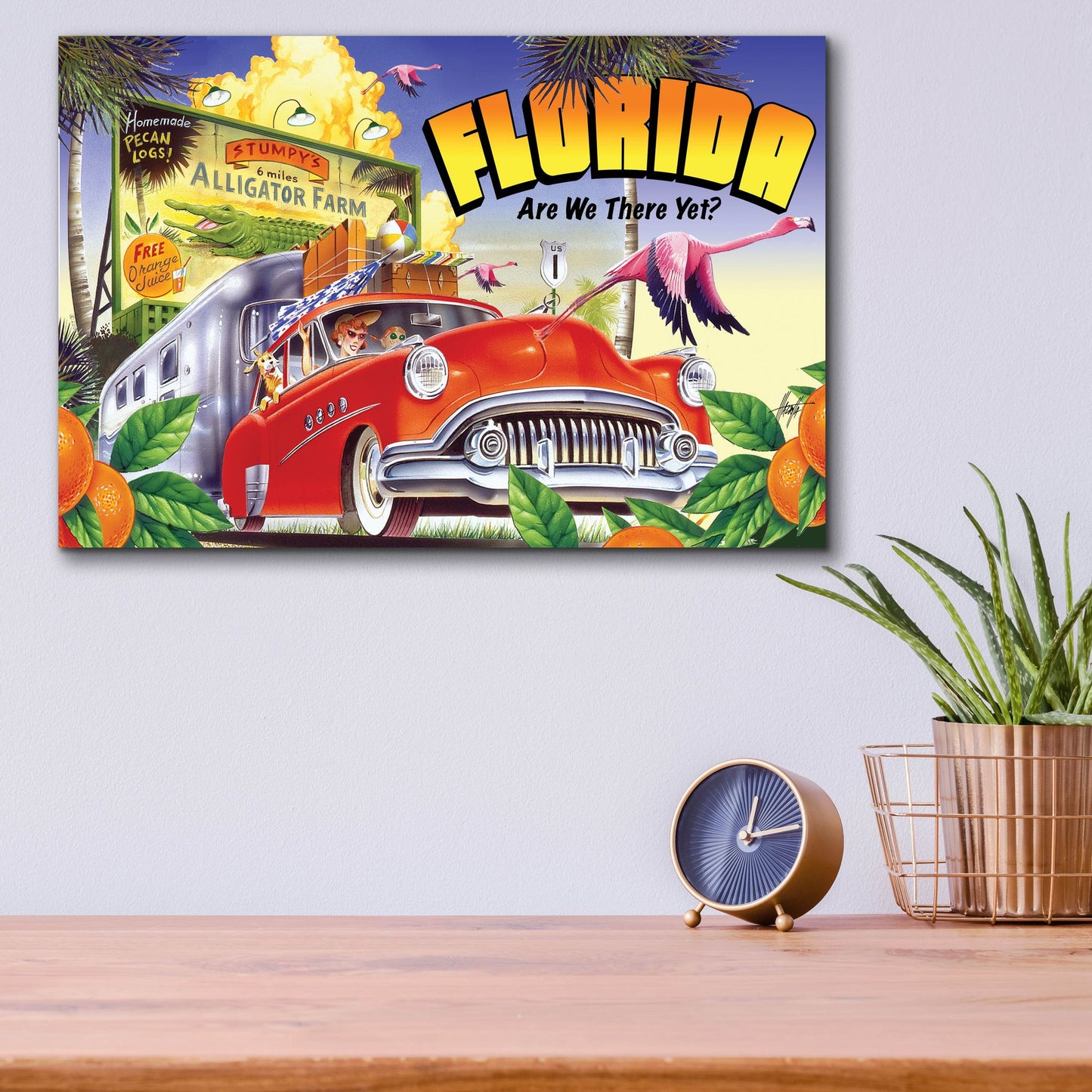 Epic Art 'Road Trip' by James Mazzotta, Acrylic Glass Wall Art,16x12