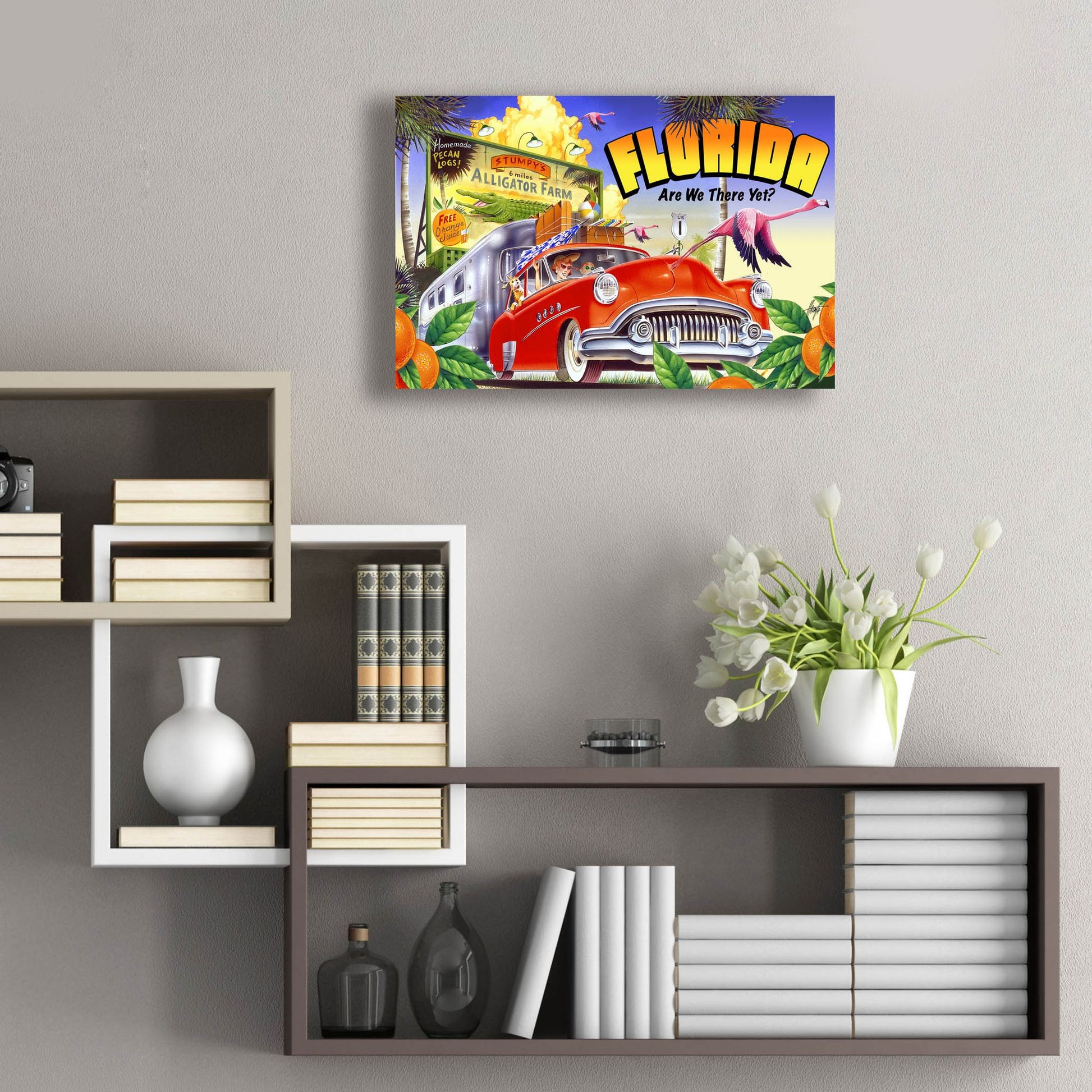 Epic Art 'Road Trip' by James Mazzotta, Acrylic Glass Wall Art,24x16