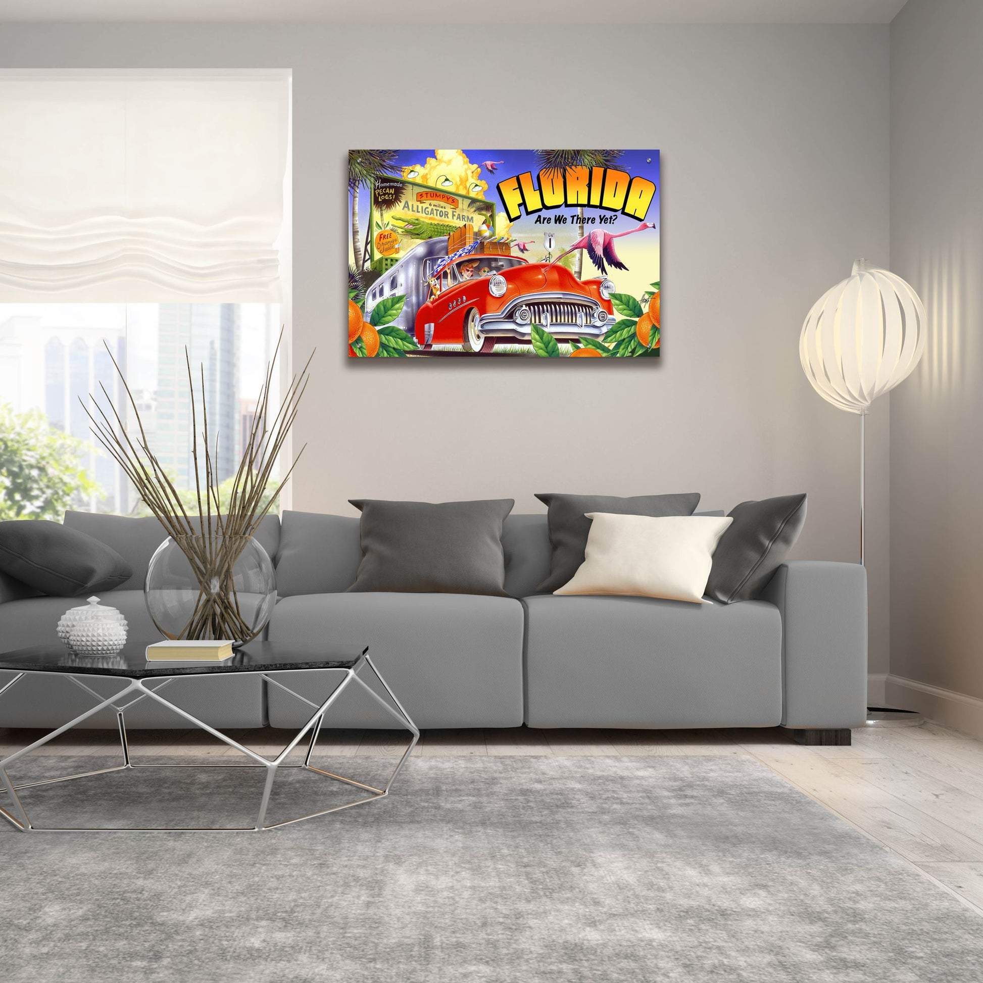 Epic Art 'Road Trip' by James Mazzotta, Acrylic Glass Wall Art,36x24